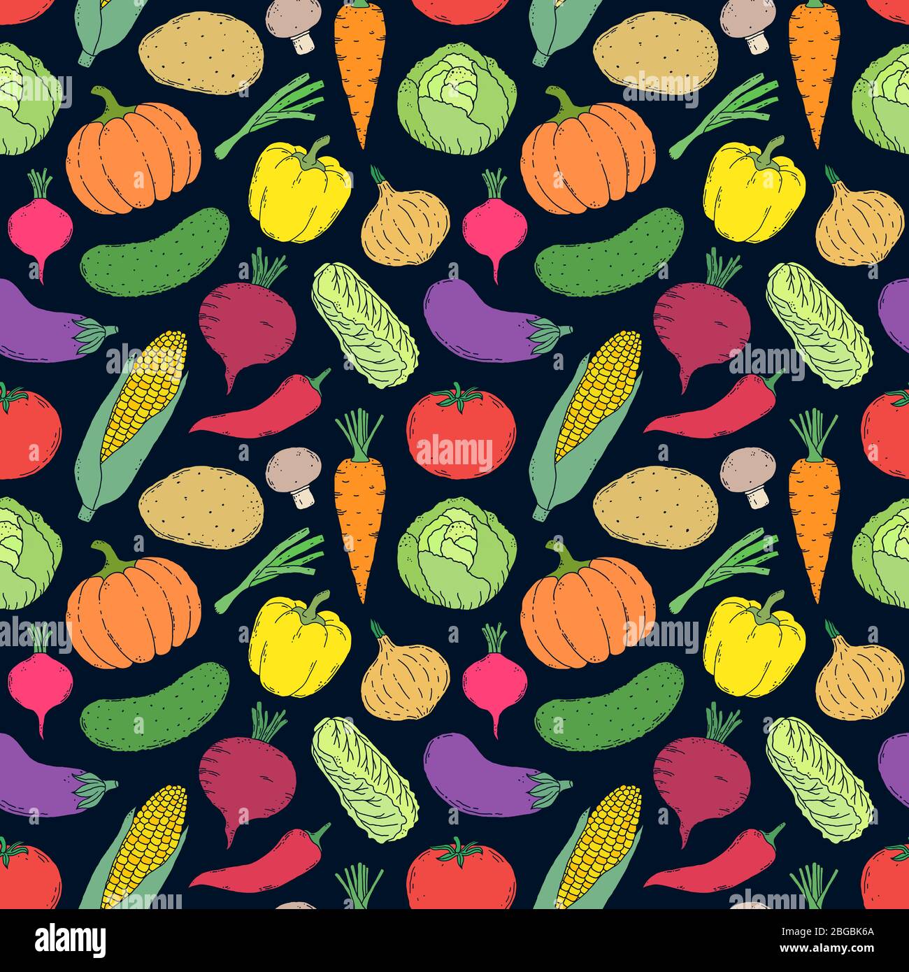 pattern with vegetables Stock Vector Image & Art - Alamy