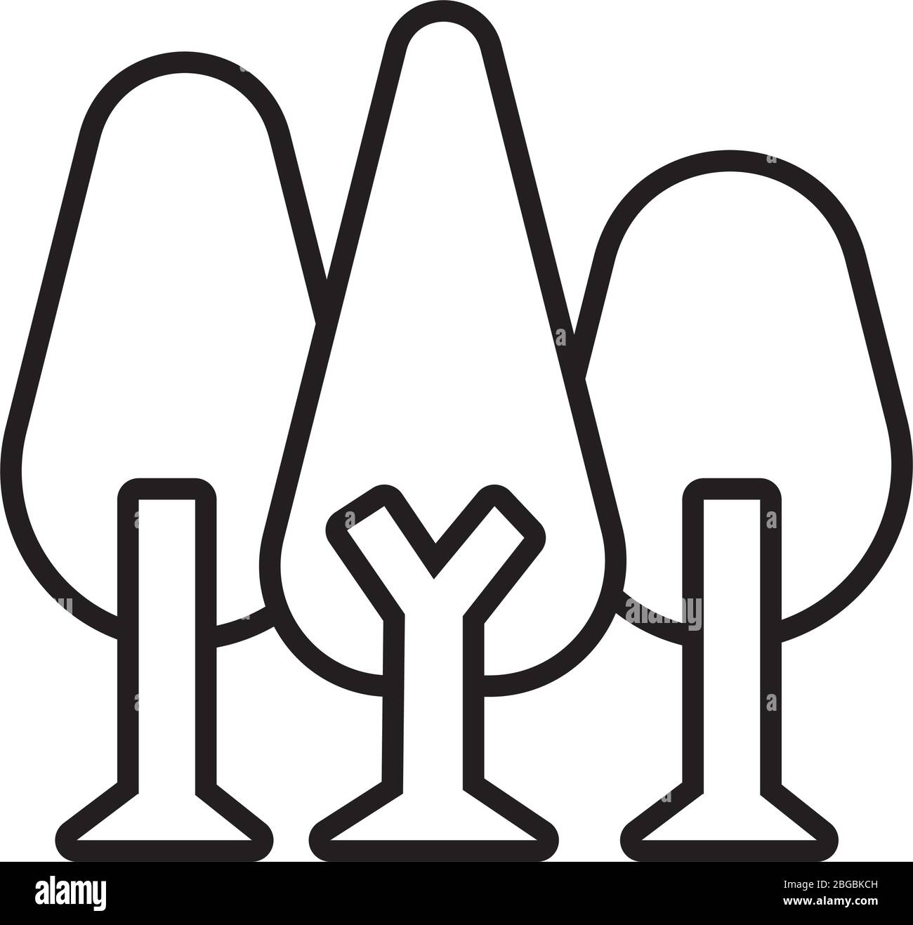 trees plants nature line style icon Stock Vector Image & Art - Alamy