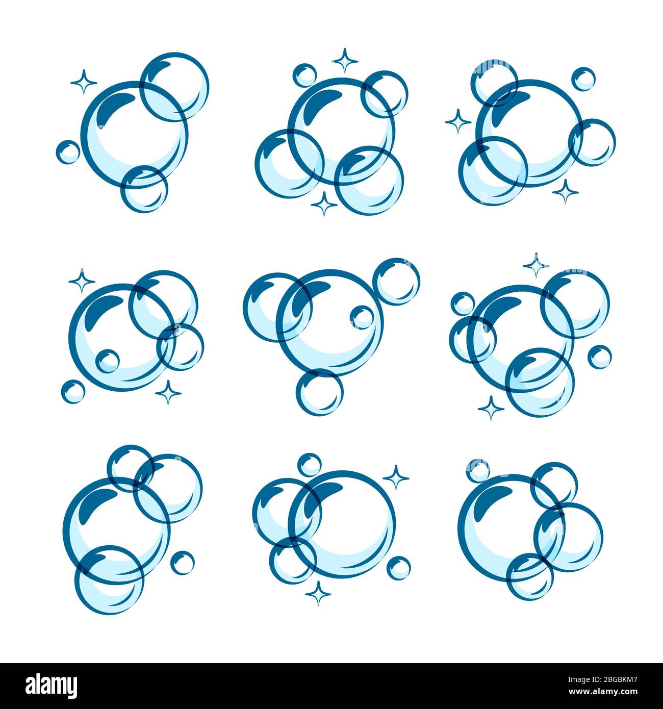Line soap bubble set Stock Vector Image & Art - Alamy