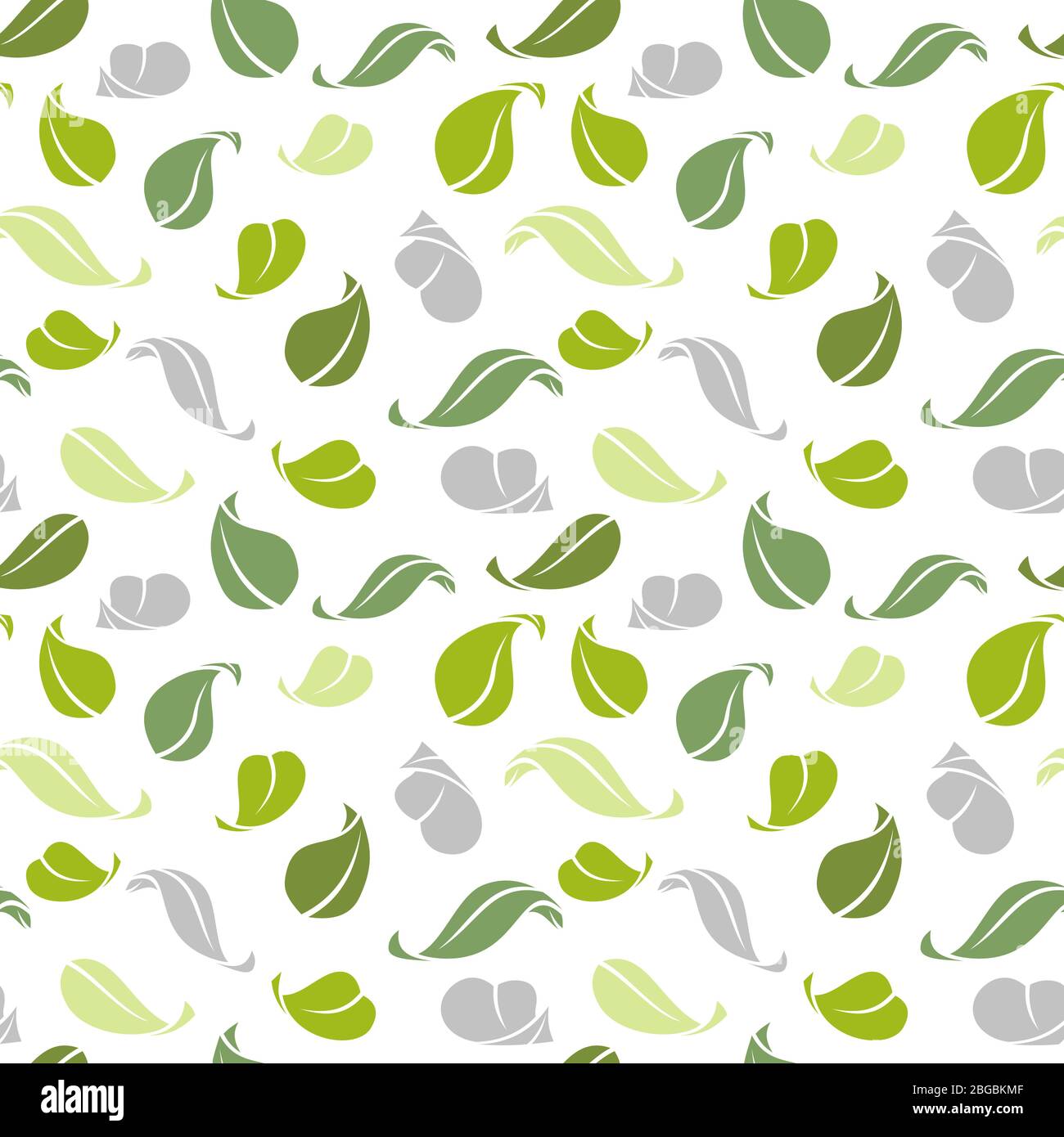 Decorative seamless pattern. Green leaves. Vector illustration Stock ...