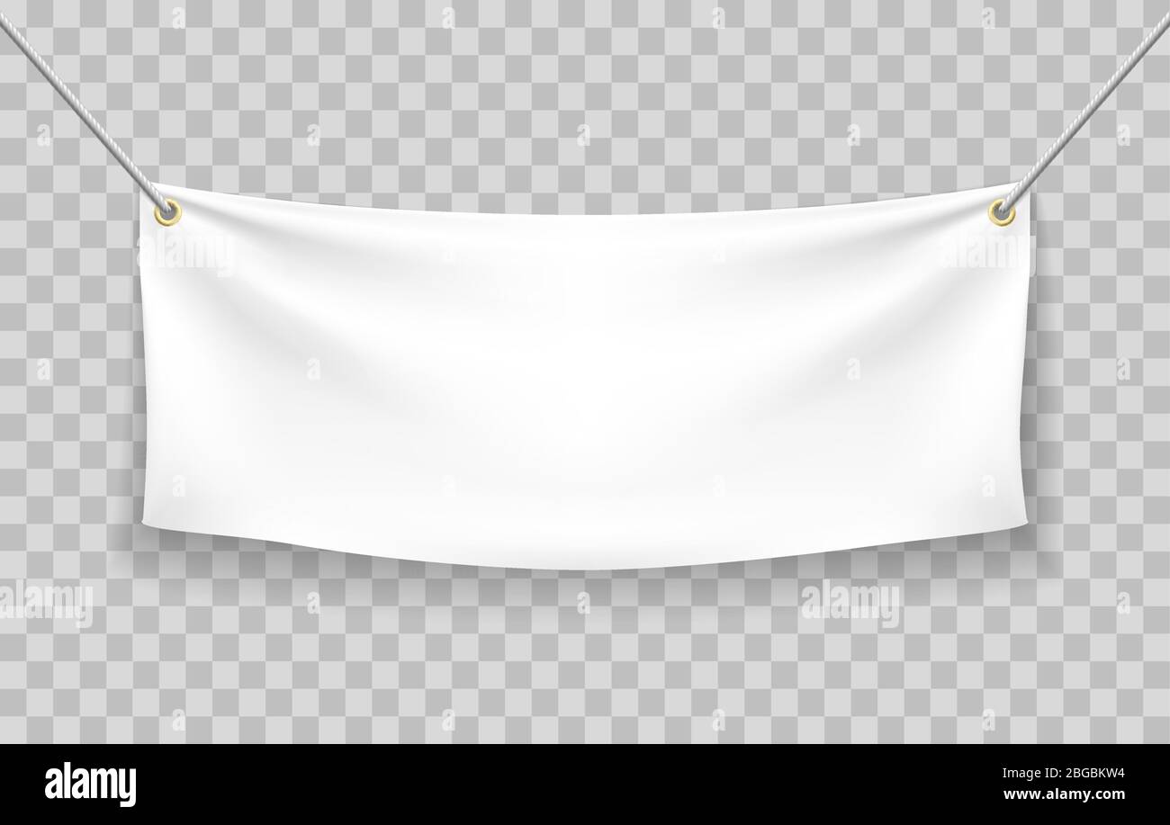 Download Blank Fabric Banner Stock Vector Image Art Alamy PSD Mockup Templates