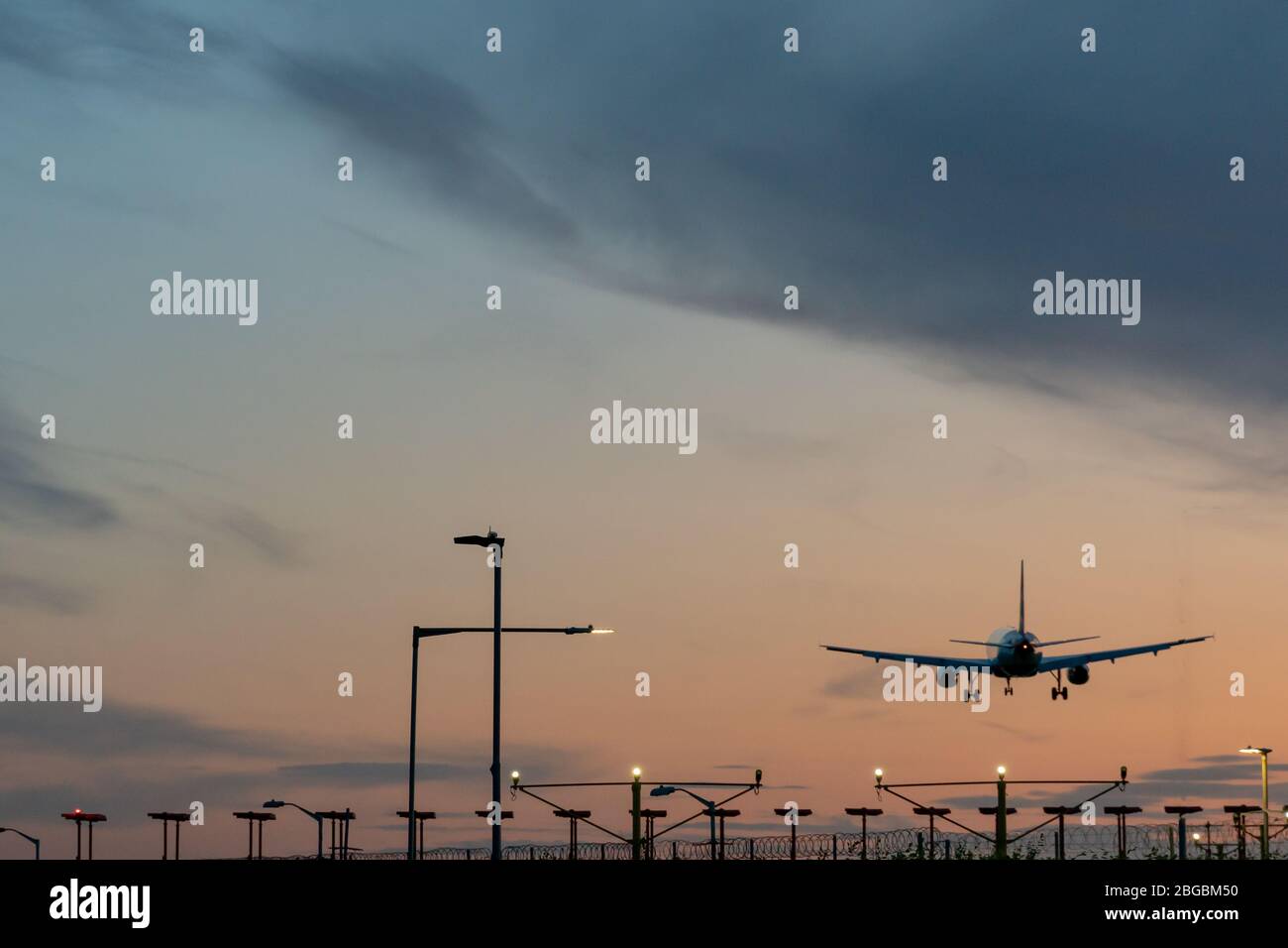 Airplane taking off sunrise from hi-res stock photography and images ...