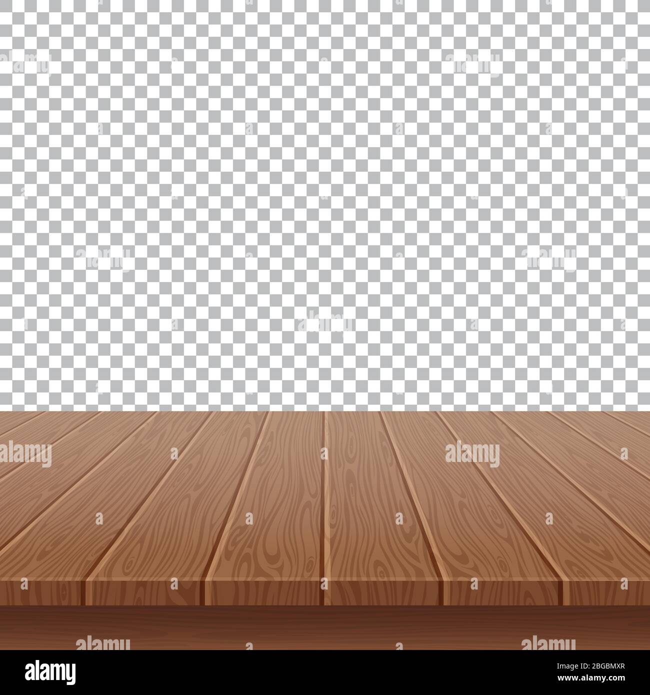 Wood table top on isolated background Stock Vector