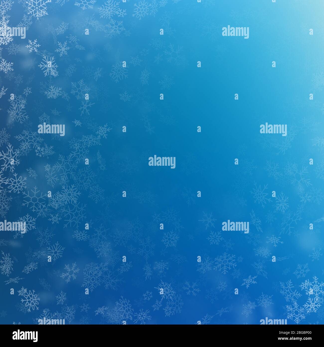 Light blue abstract Christmas background with white snowflakes. EPS 10 ...