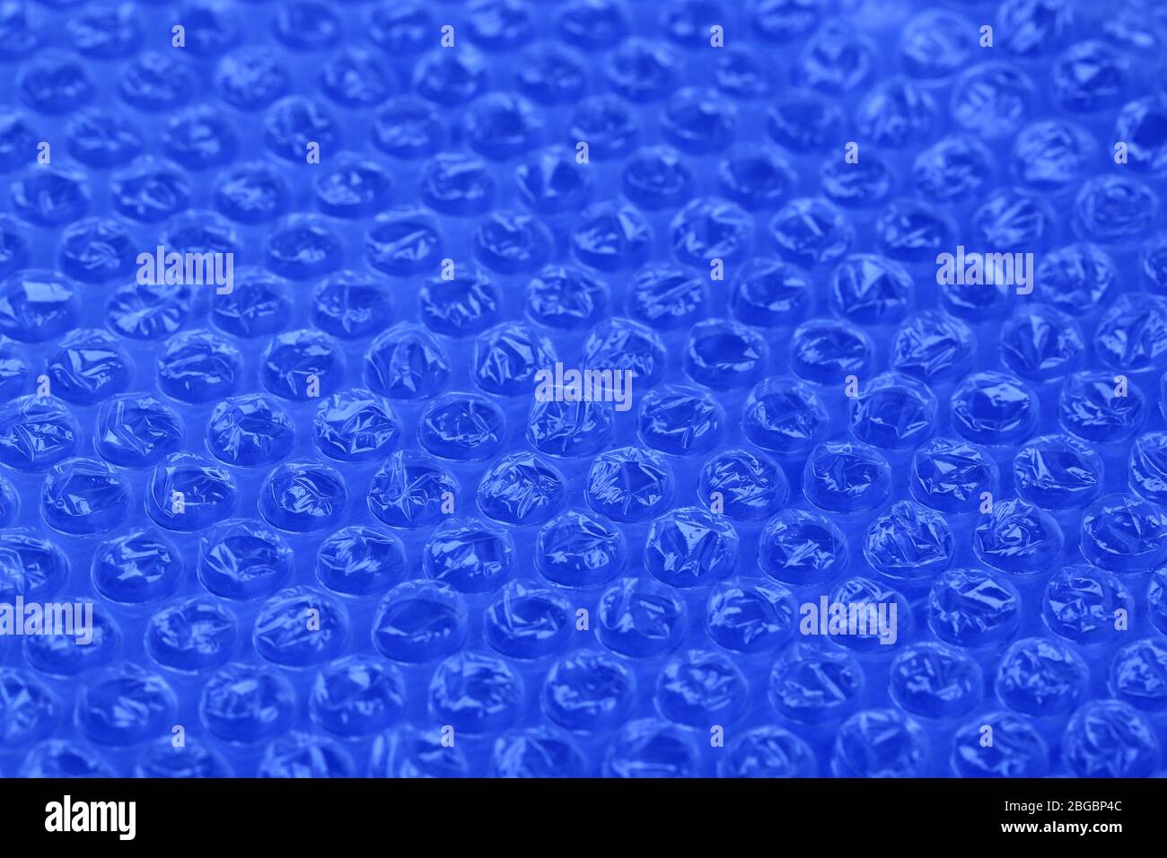 Color plastic bubble packing material, close-up Stock Photo