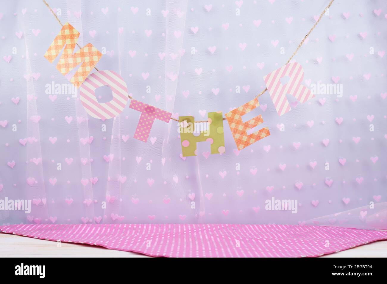 Mother lettering of handmade paper letters Stock Photo Alamy