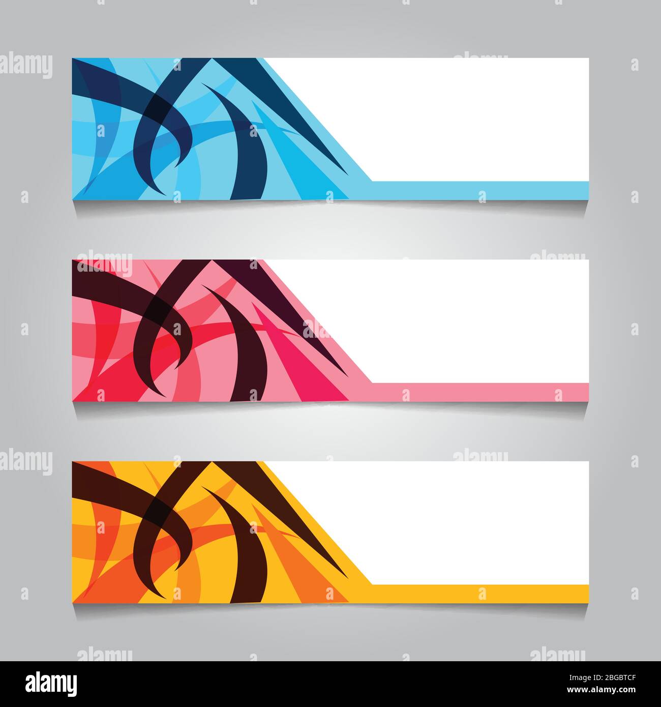 horizontal geometric corporate web banner template. for print or Intended For Product Banner Template