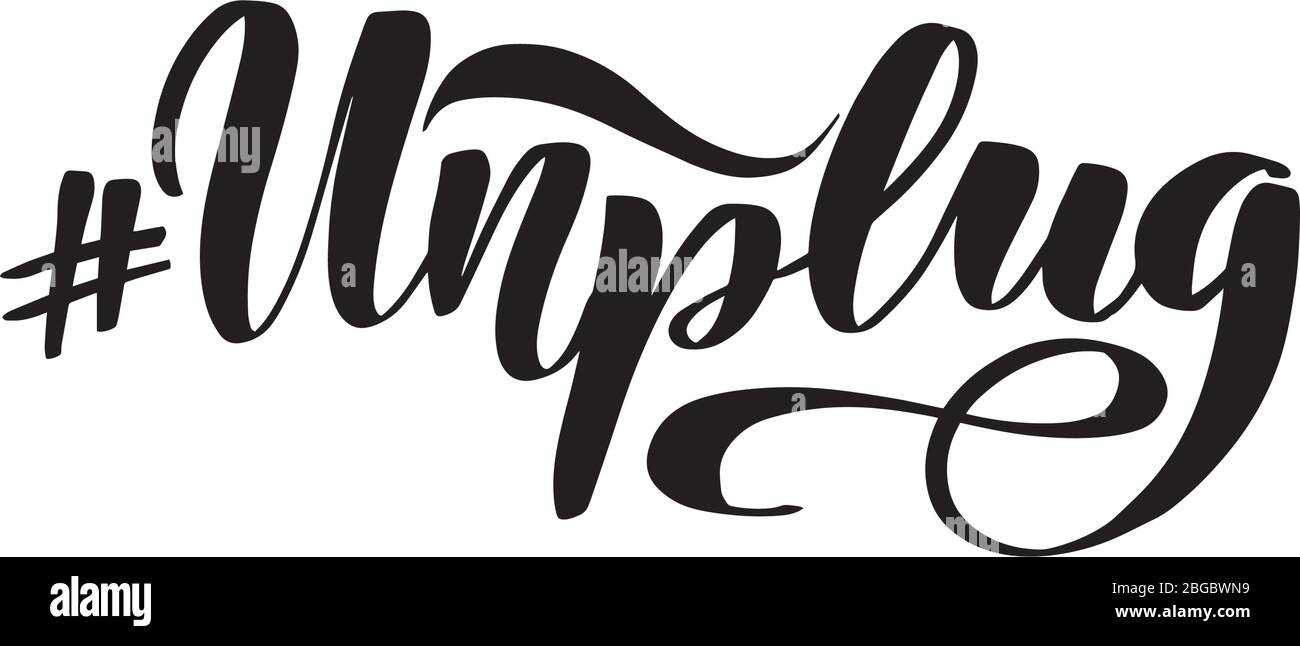 Vector calligraphy illustration isolated on white background. Stock Vector