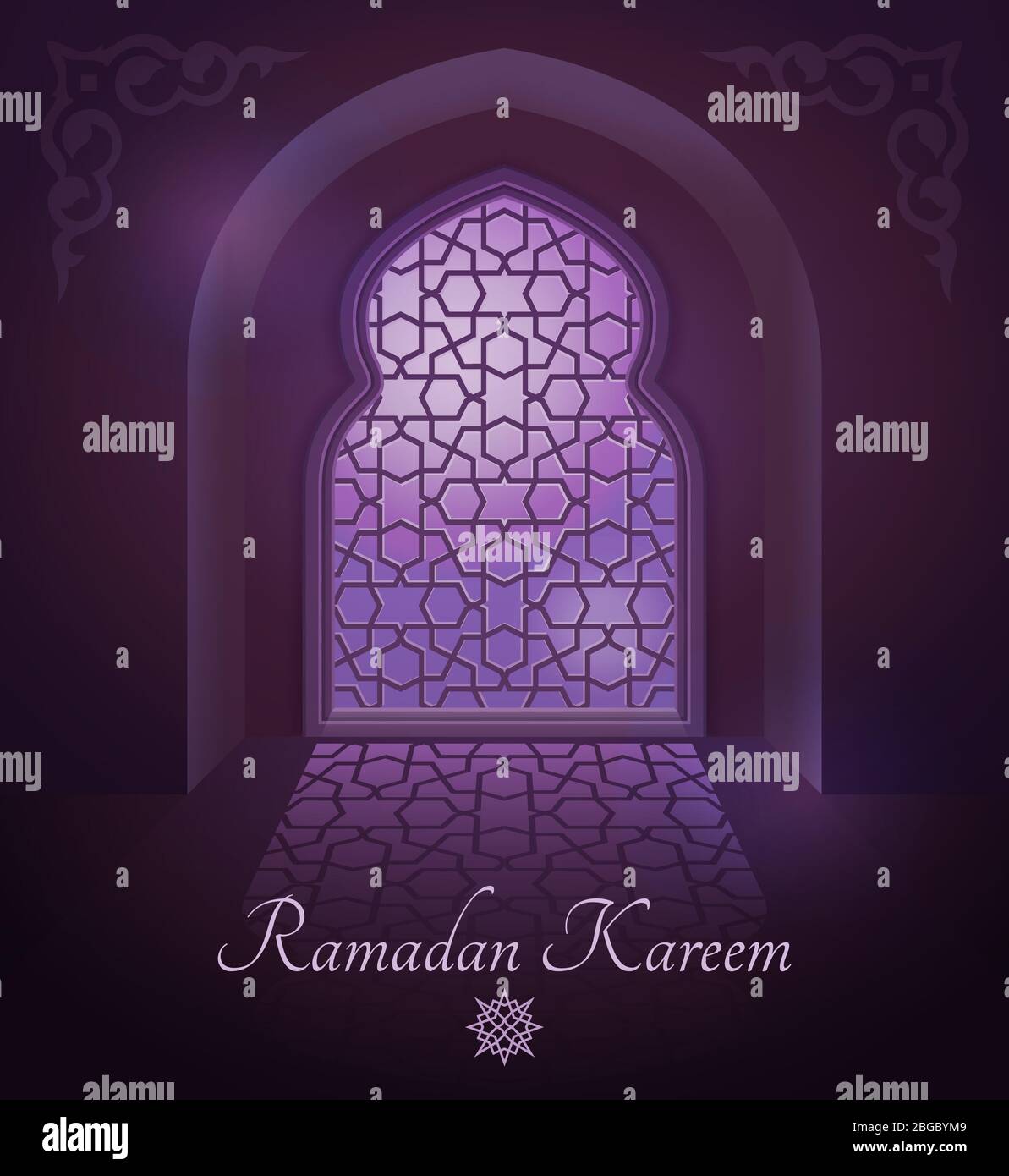 Arabic Frames On Traditional Islamic Door And Window With Ornament Glossy Moon On Vector Background Stock Vector Image Art Alamy