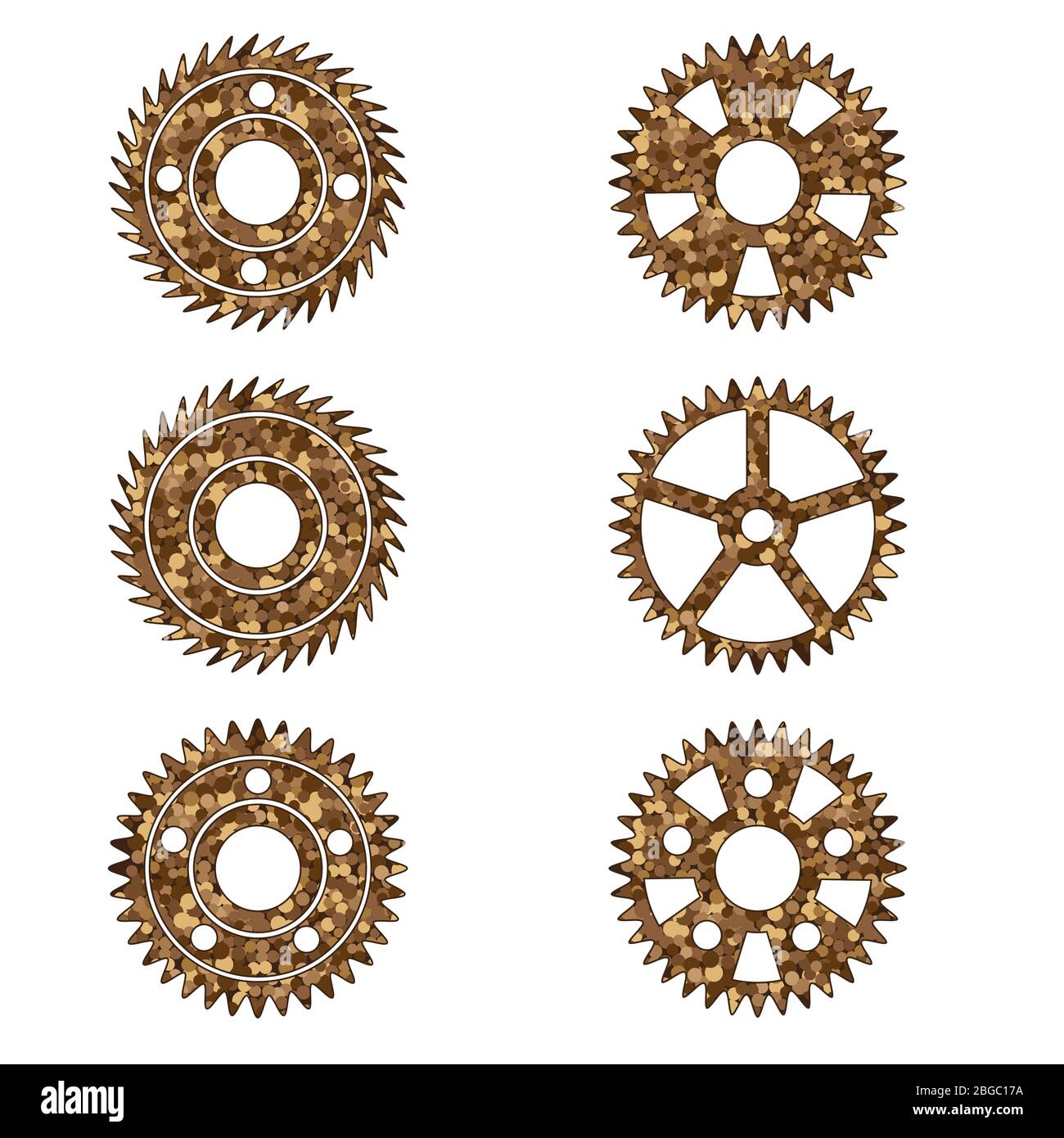 Gears on a white isolated background. Vector image Stock Vector