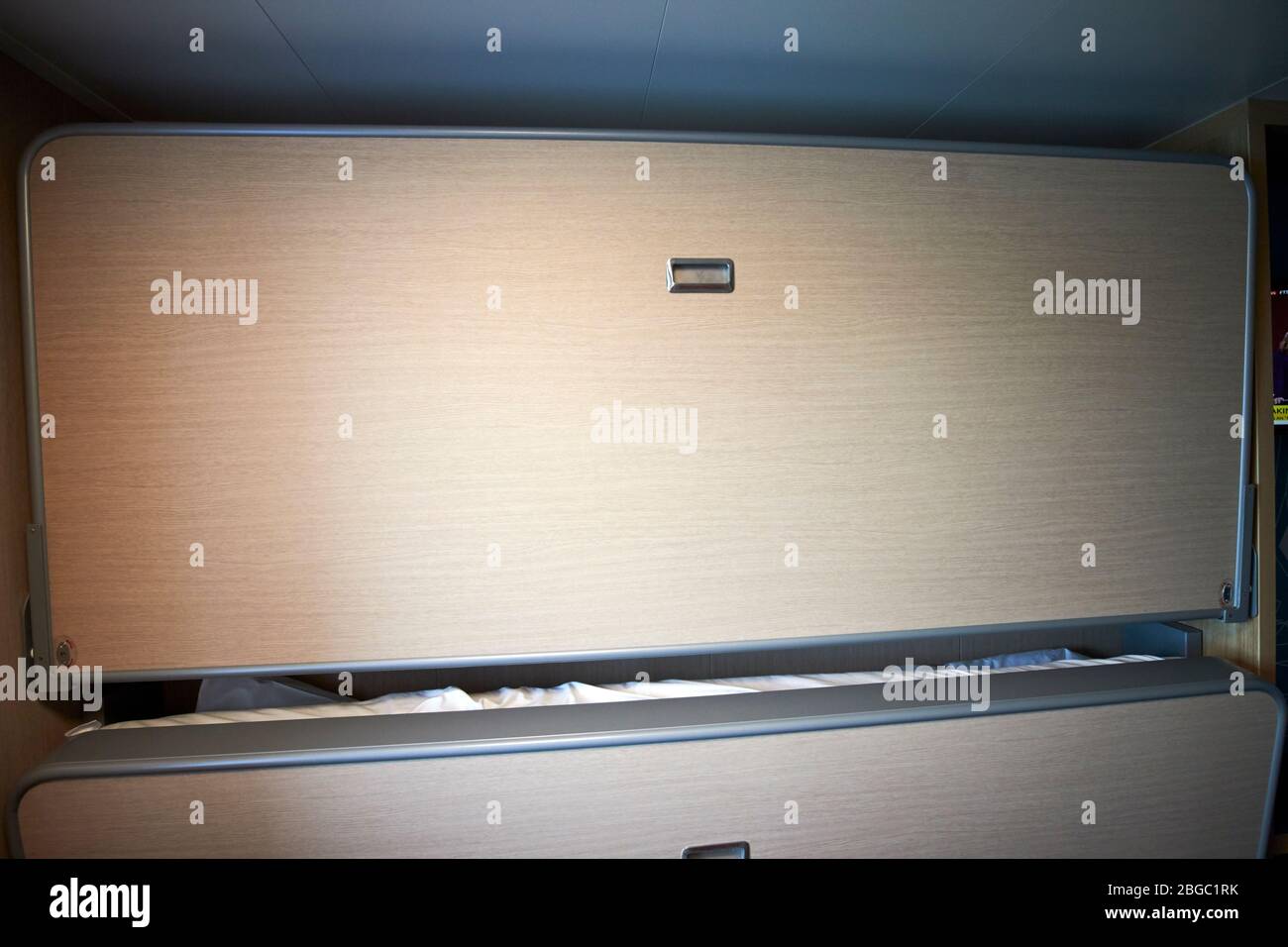 fold down bunk beds inside passenger cabin on board the new stena edda