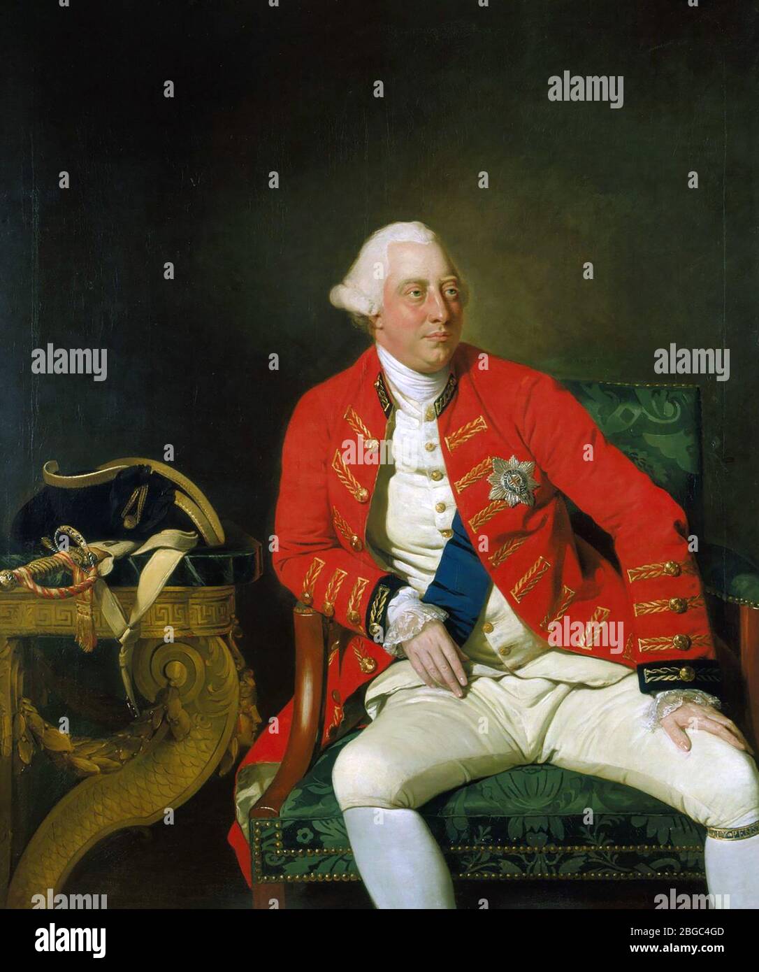 KING GEORGE III of Great Britain and Northern Ireland painted by Johann Zoffany in 1771. Stock Photo