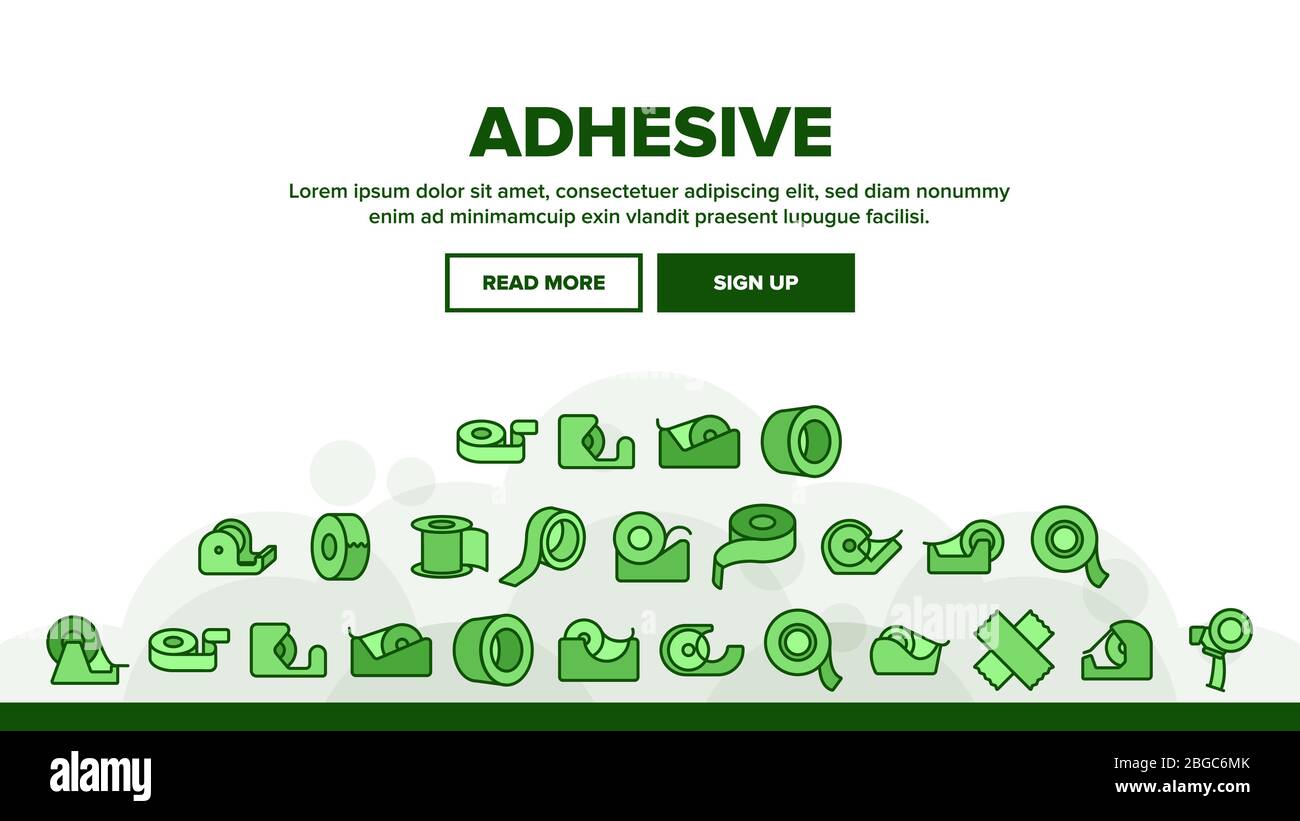 Adhesive Tape Scotch Landing Header Vector Stock Vector Image & Art - Alamy