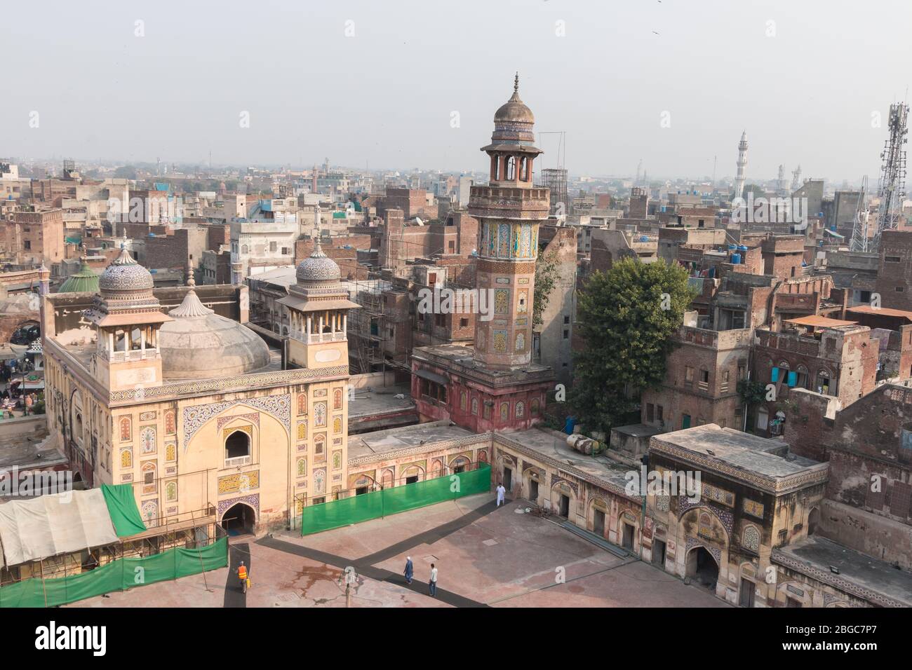 View over the rooftops and streets of Lahore, Pakistan Stock Photo