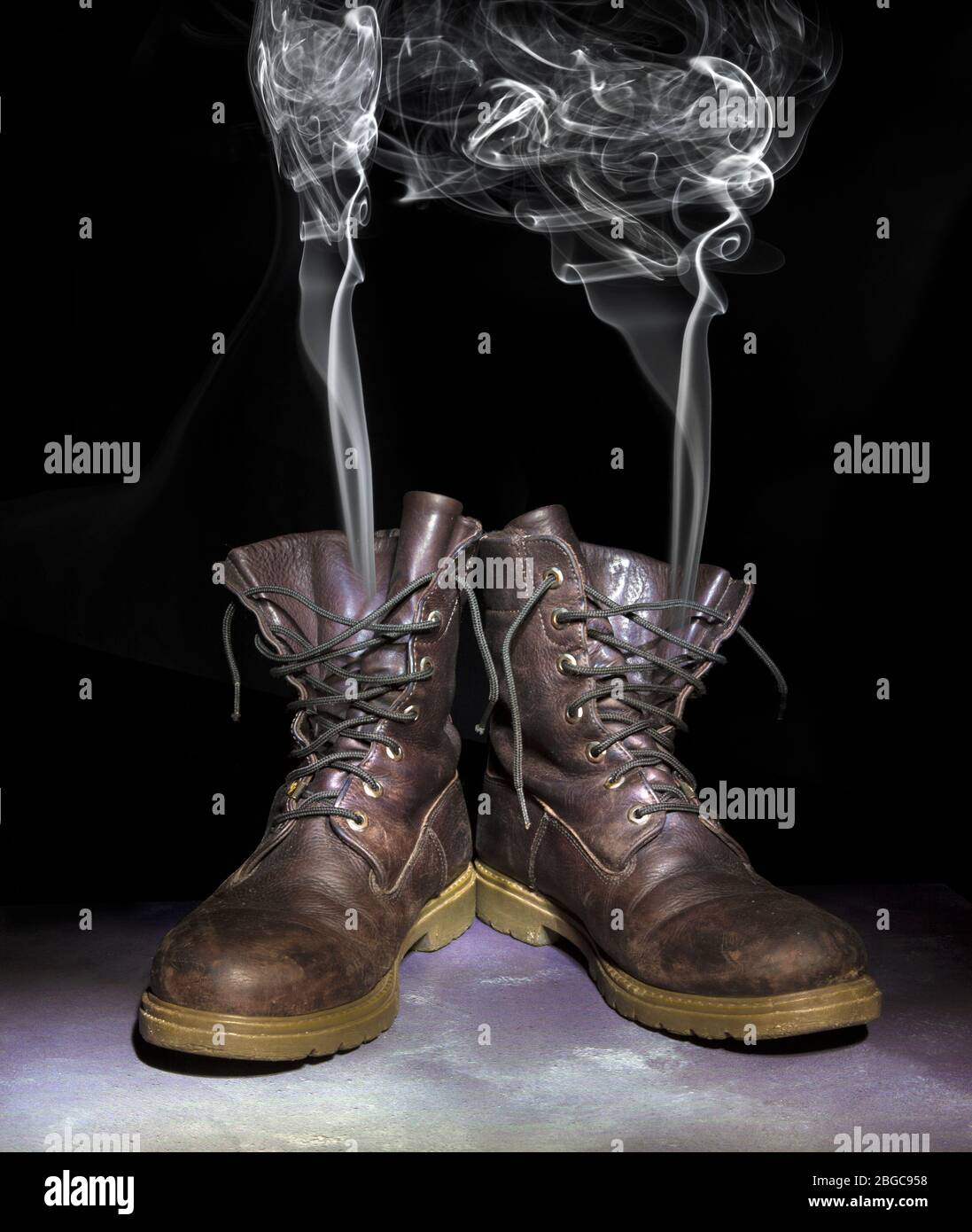 Smoking boots hi-res stock photography and images - Alamy