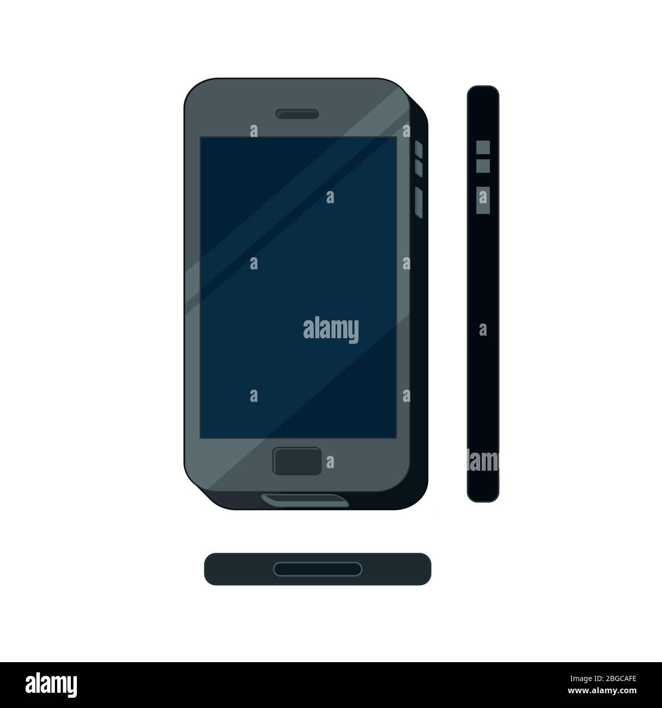Flat mobile phone concept illustration isolated Stock Vector Image ...