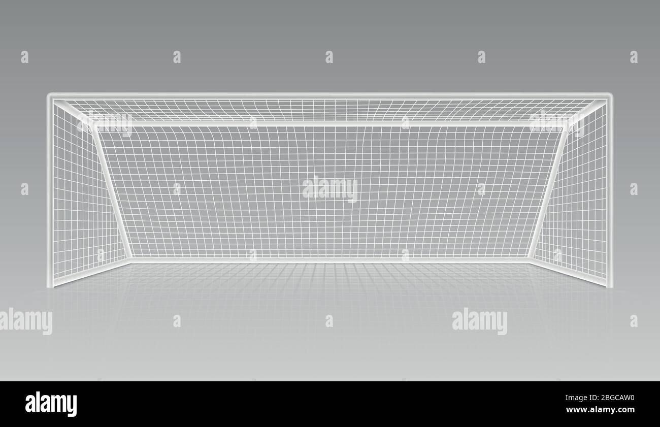 Football soccer goal realistic sports equipment. Gate frame soccer or