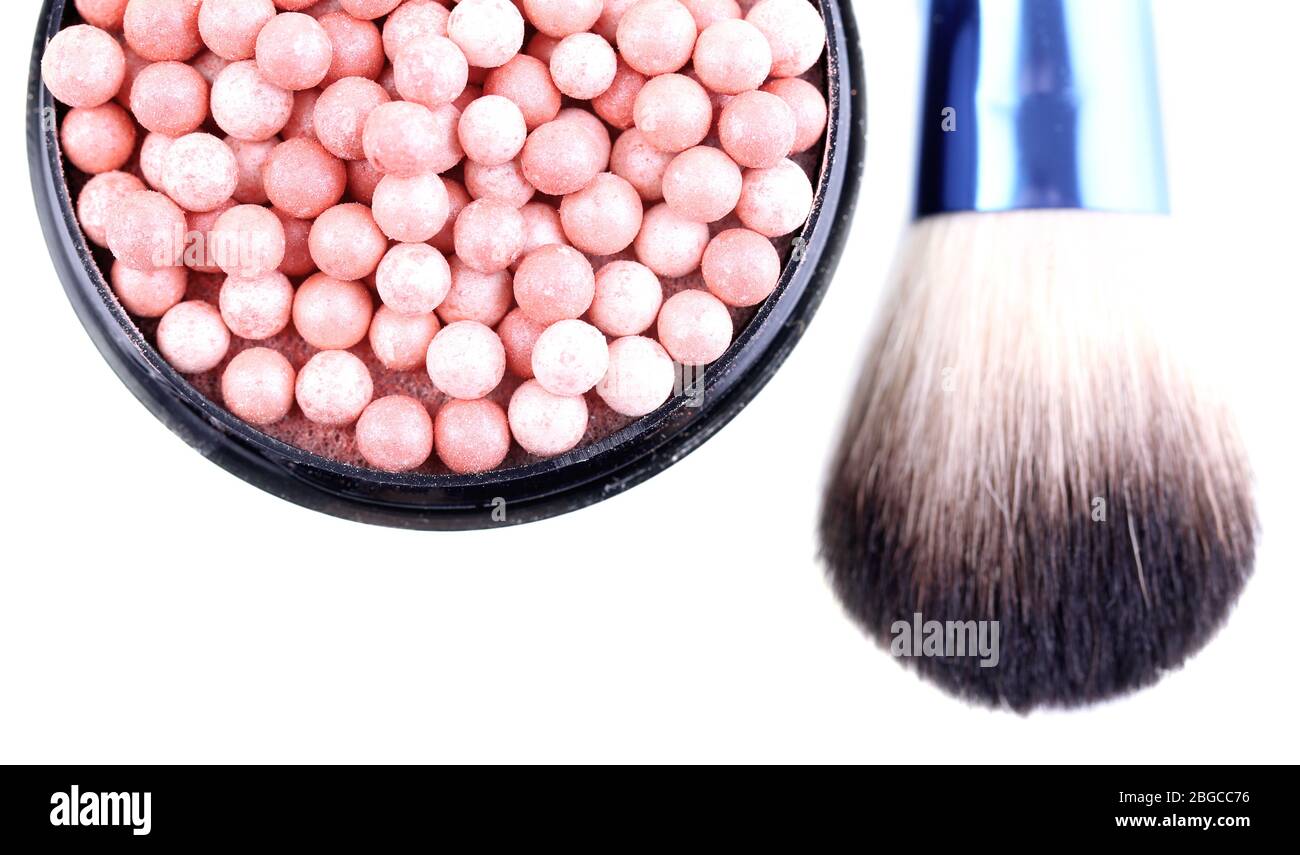 Powder balls isolated on white Stock Photo Alamy