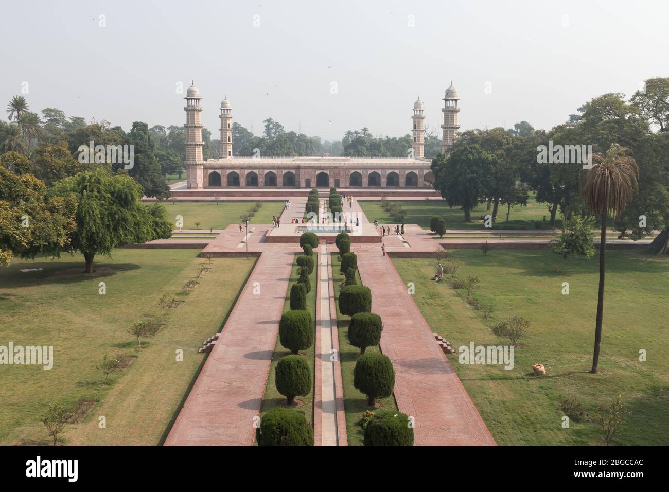 The Tomb of Jahangir in Lahore, Pakistan is a mausoleum dating from 1637, built for the Mughal Emperor Jahangir. Stock Photo