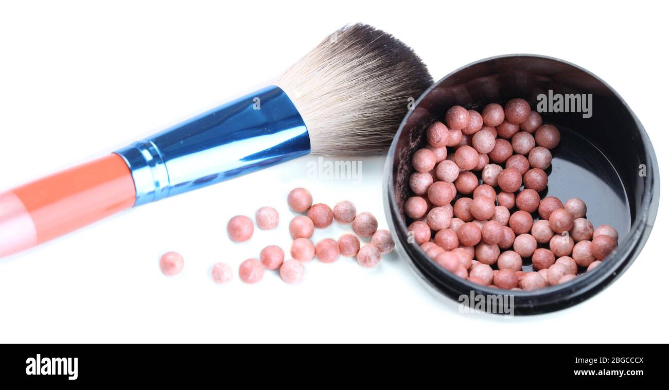 Powder balls isolated on white Stock Photo Alamy
