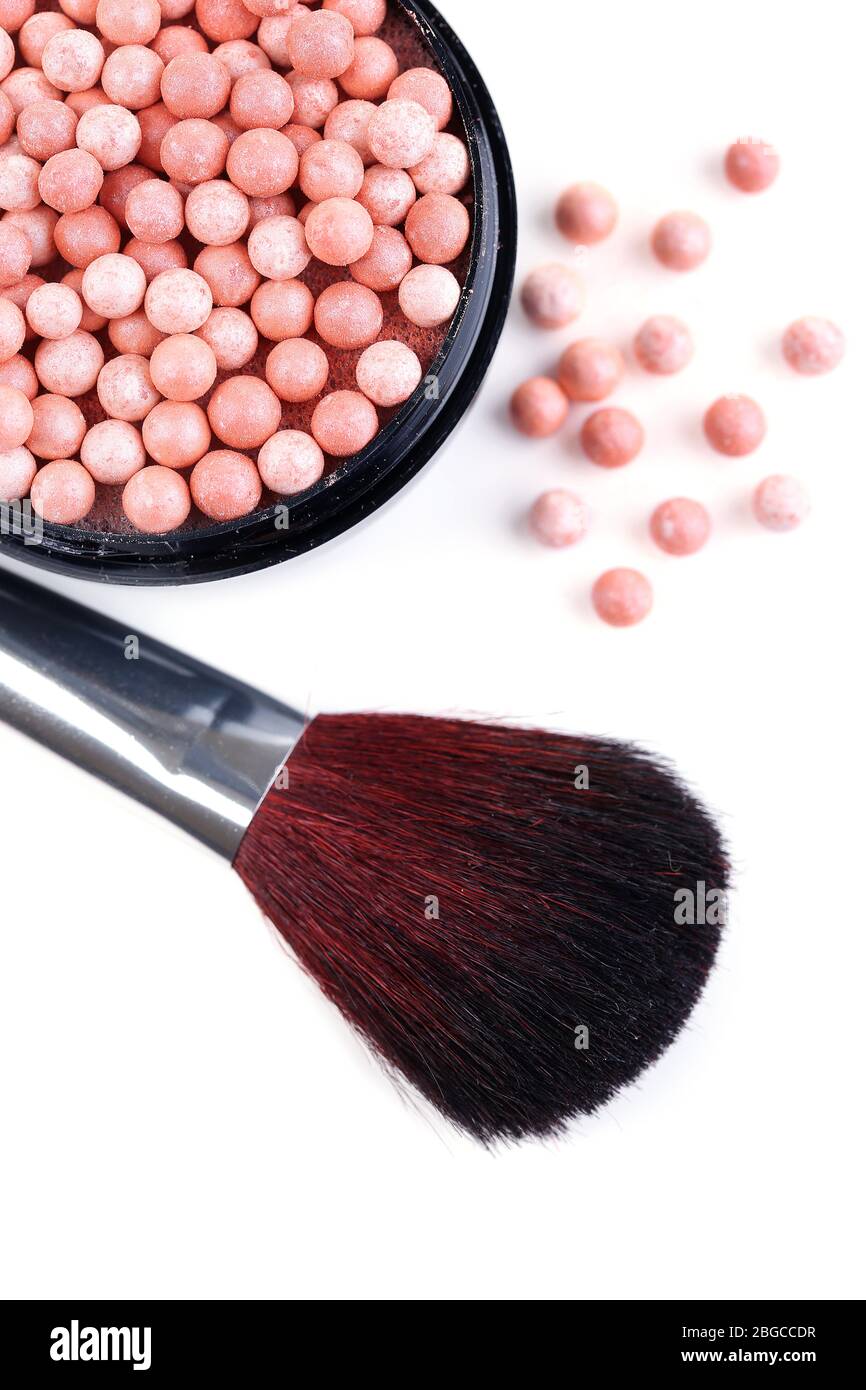 Powder balls isolated on white Stock Photo Alamy