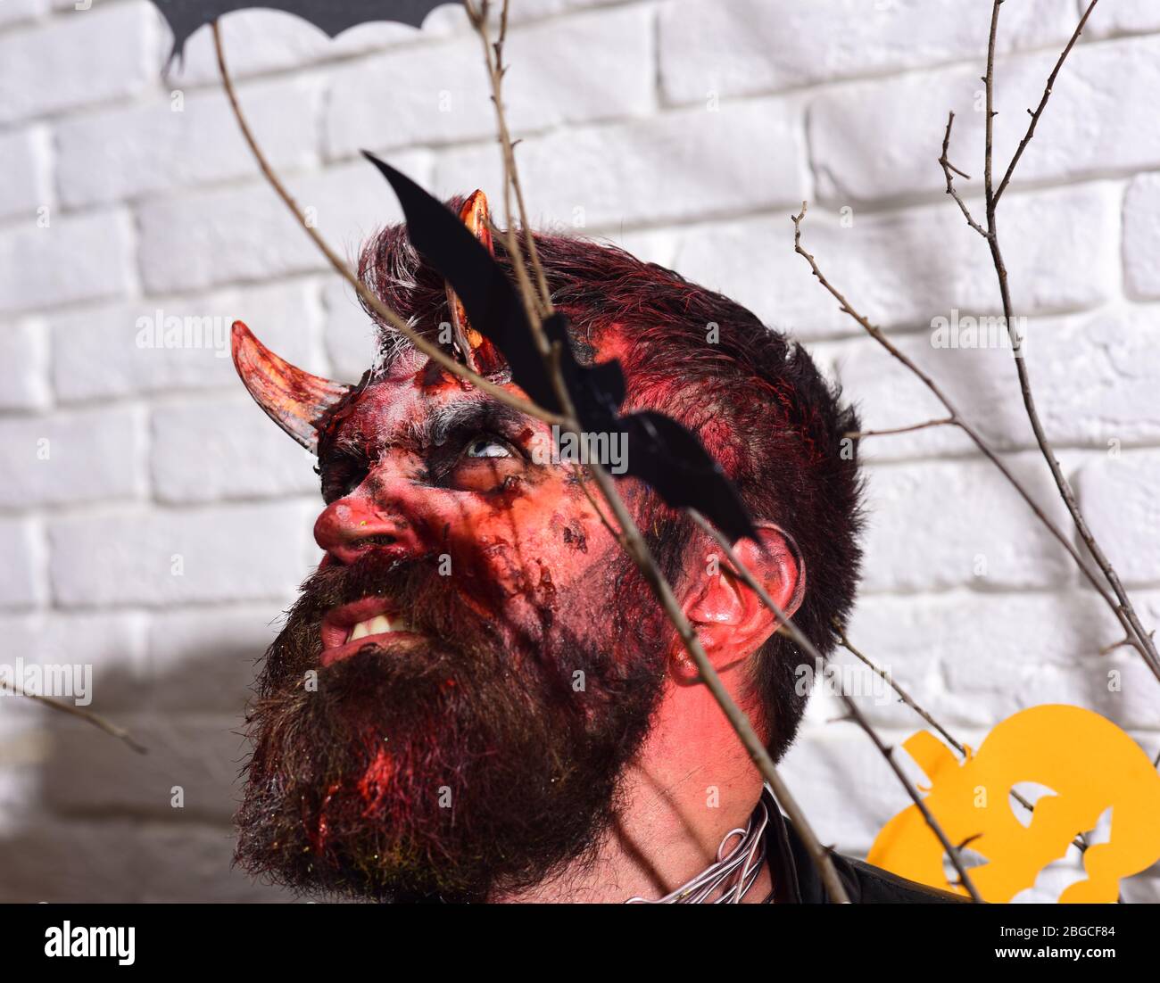 Demon makeup hi-res stock photography and images - Alamy