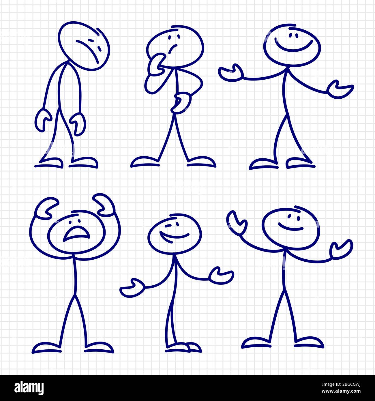 Cartoon Stick Figures Stick Figure Drawing Vector Art Icons And