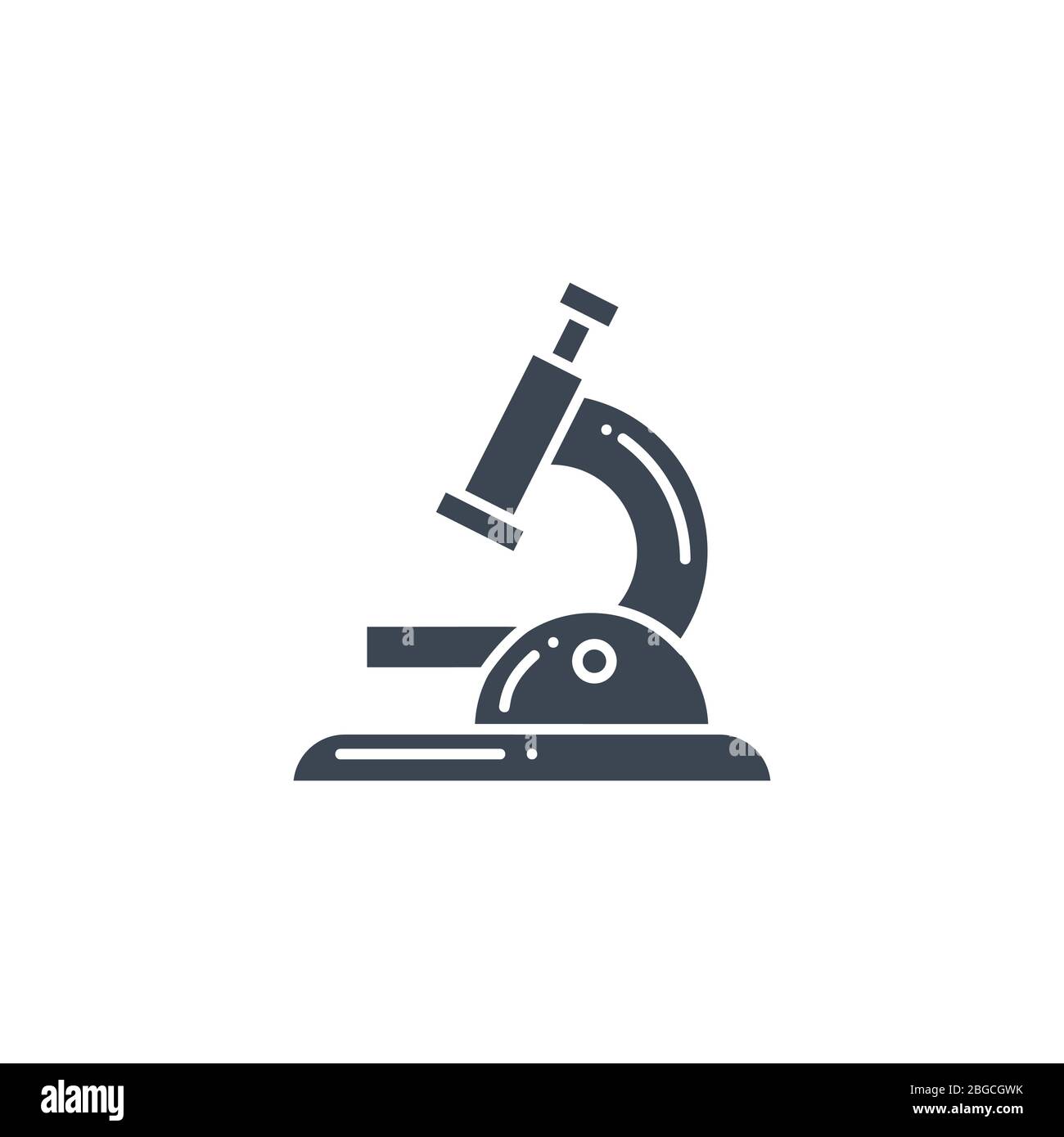 Microscope related vector glyph icon. Stock Vector
