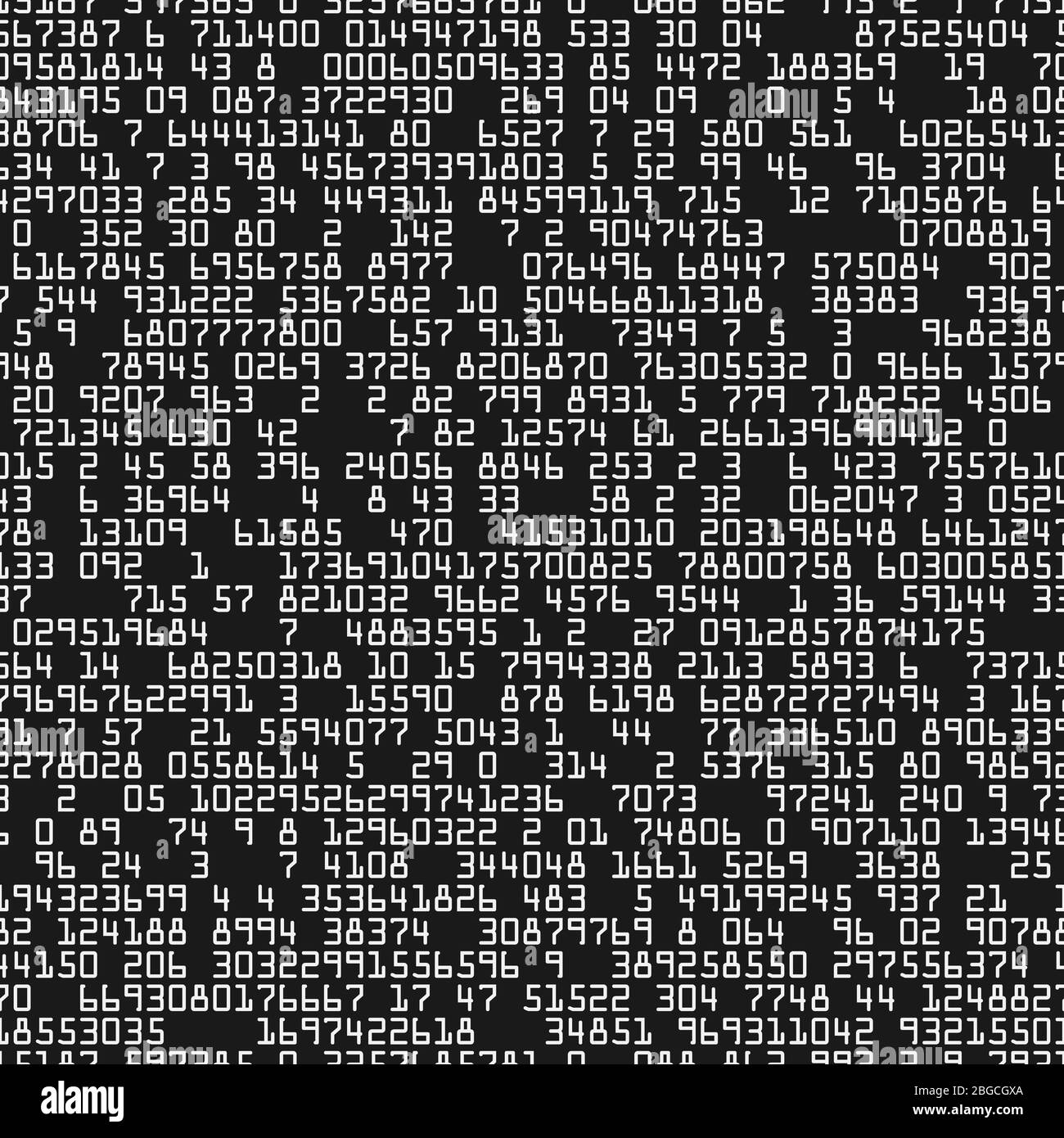 Random numerical Black and White Stock Photos & Images Alamy