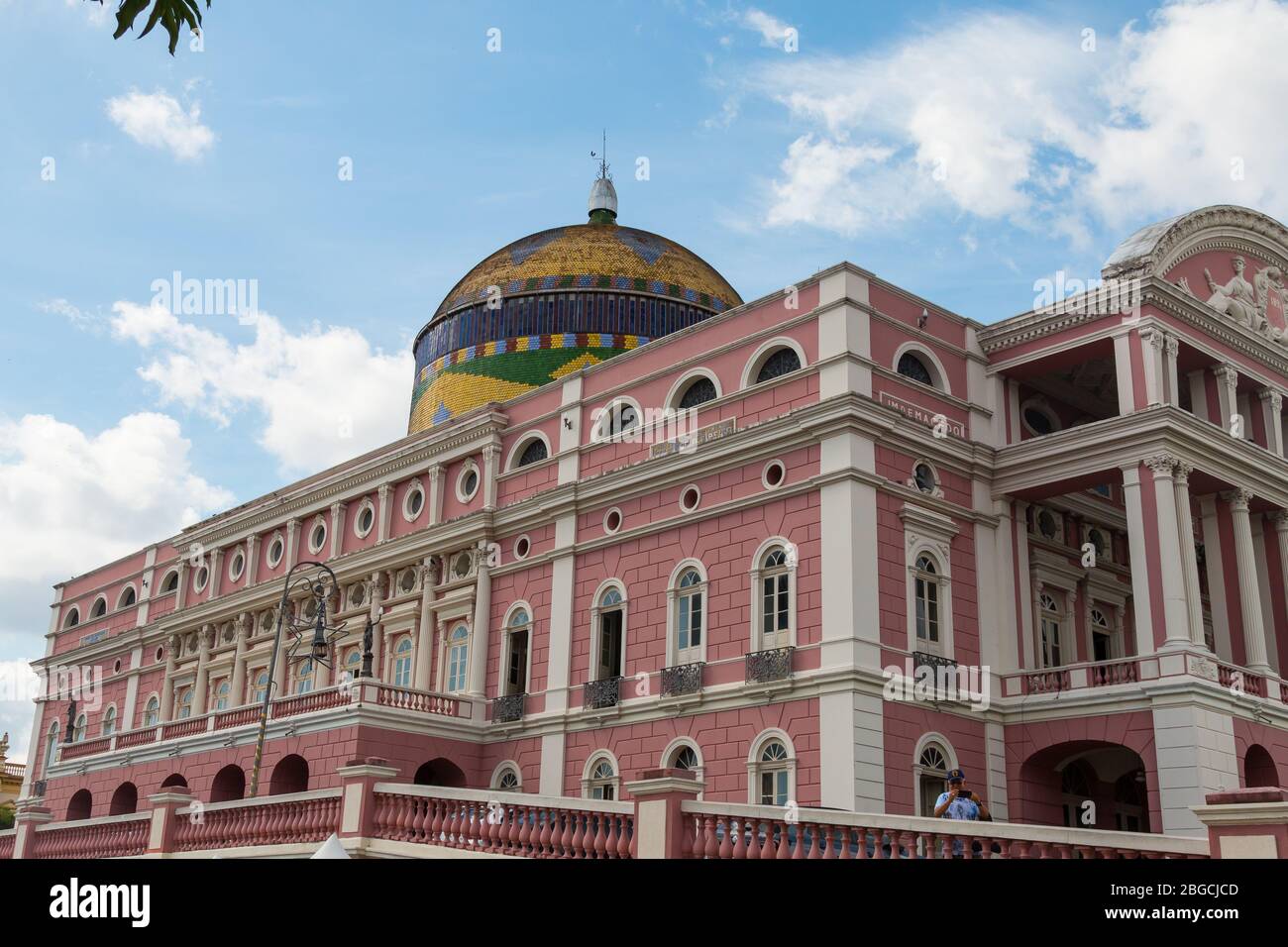 Amazon Theatre (Teatro Amazonas), an opera house completed in 1896 and located in Manaus, the capital of the Brazilian state of Amazonas. Stock Photo