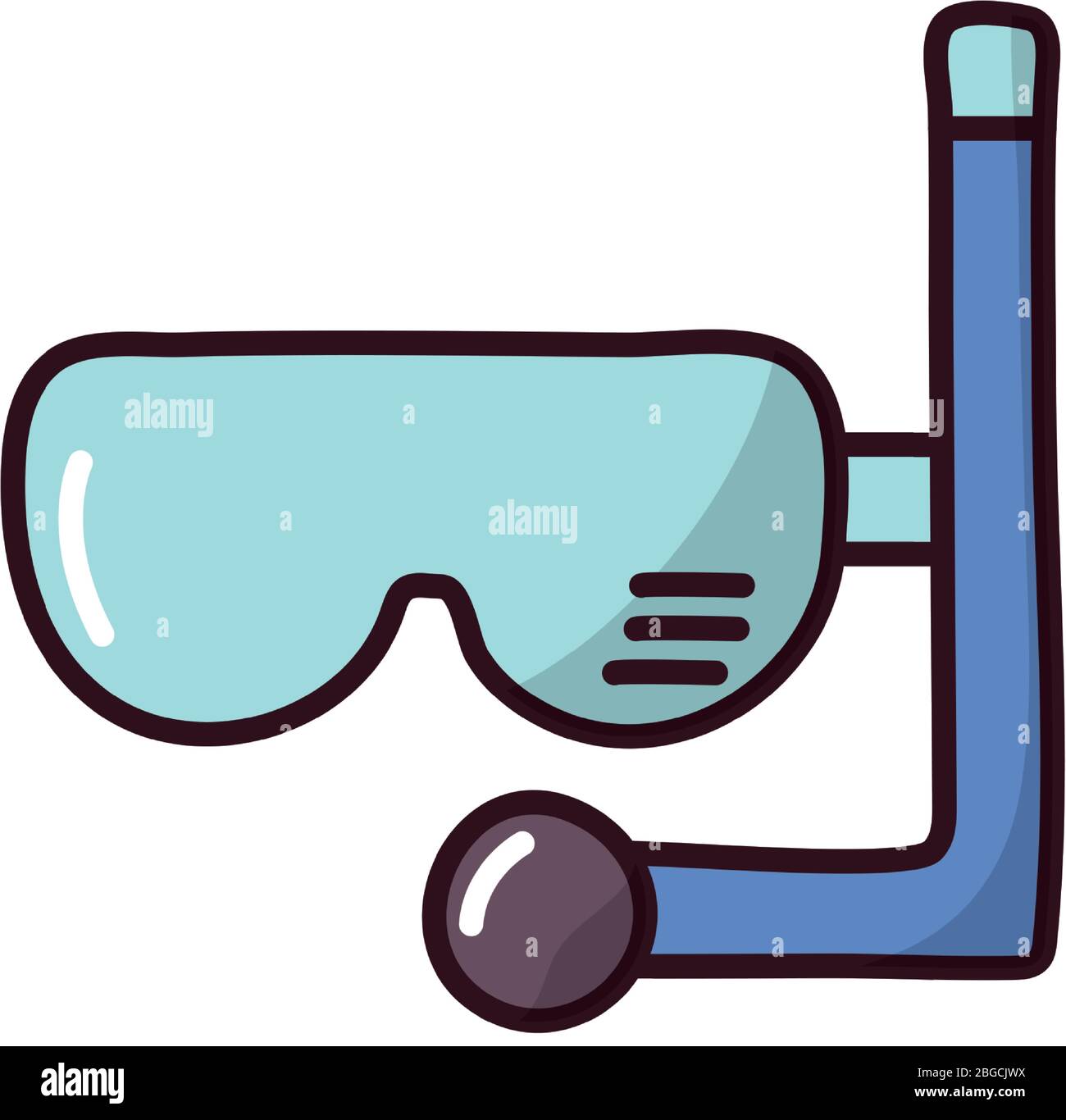 Diving snorkel goggles Stock Vector Images - Alamy