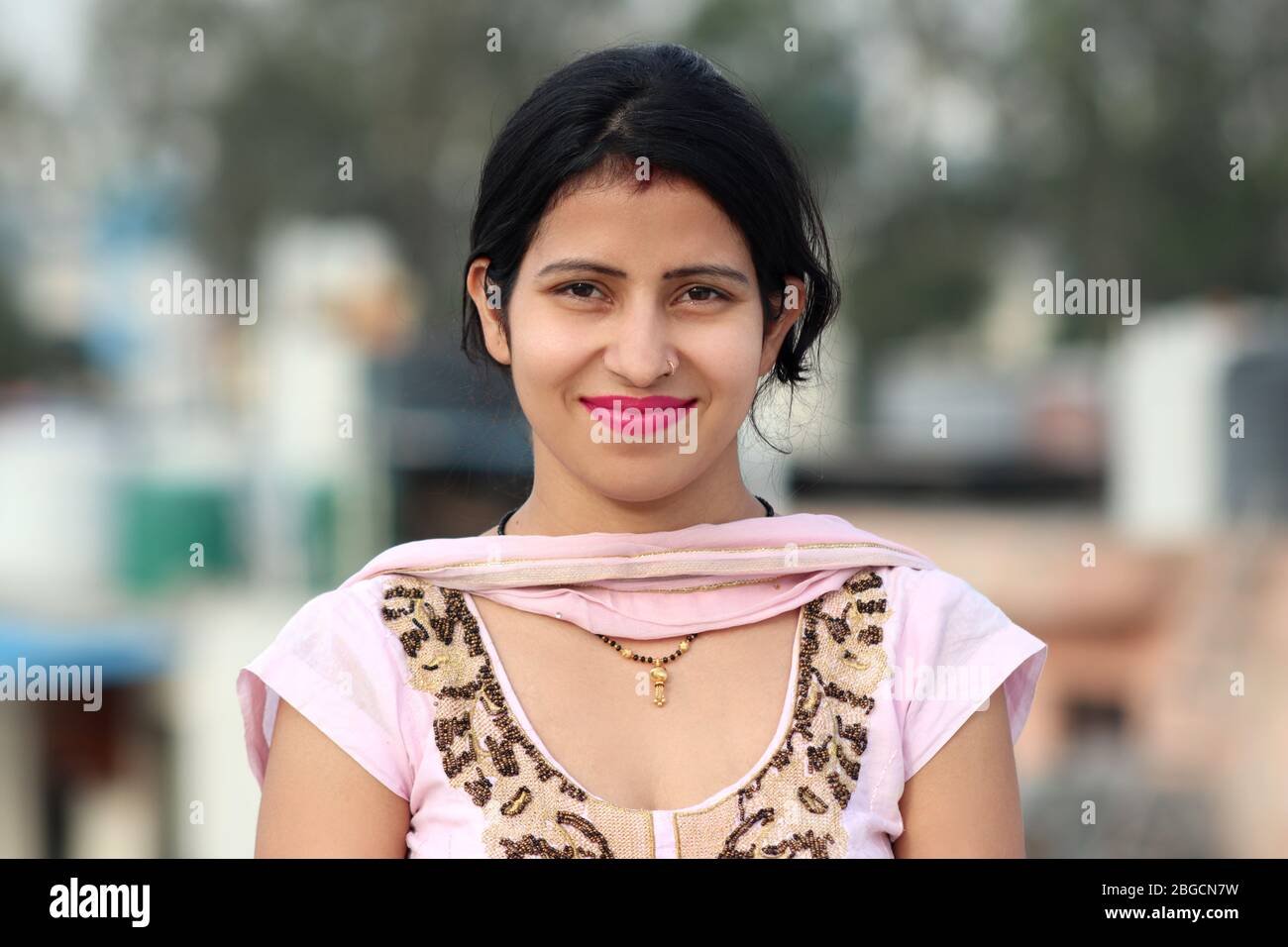 Close-Up face of smiling women Stock Photo
