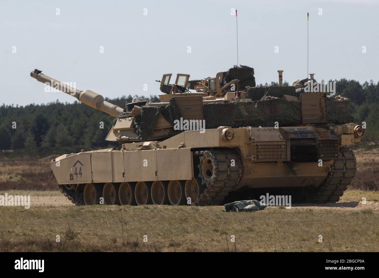 An M1A1 Abrams Main Battle Tank from 2nd Battalion, 69th Armored
