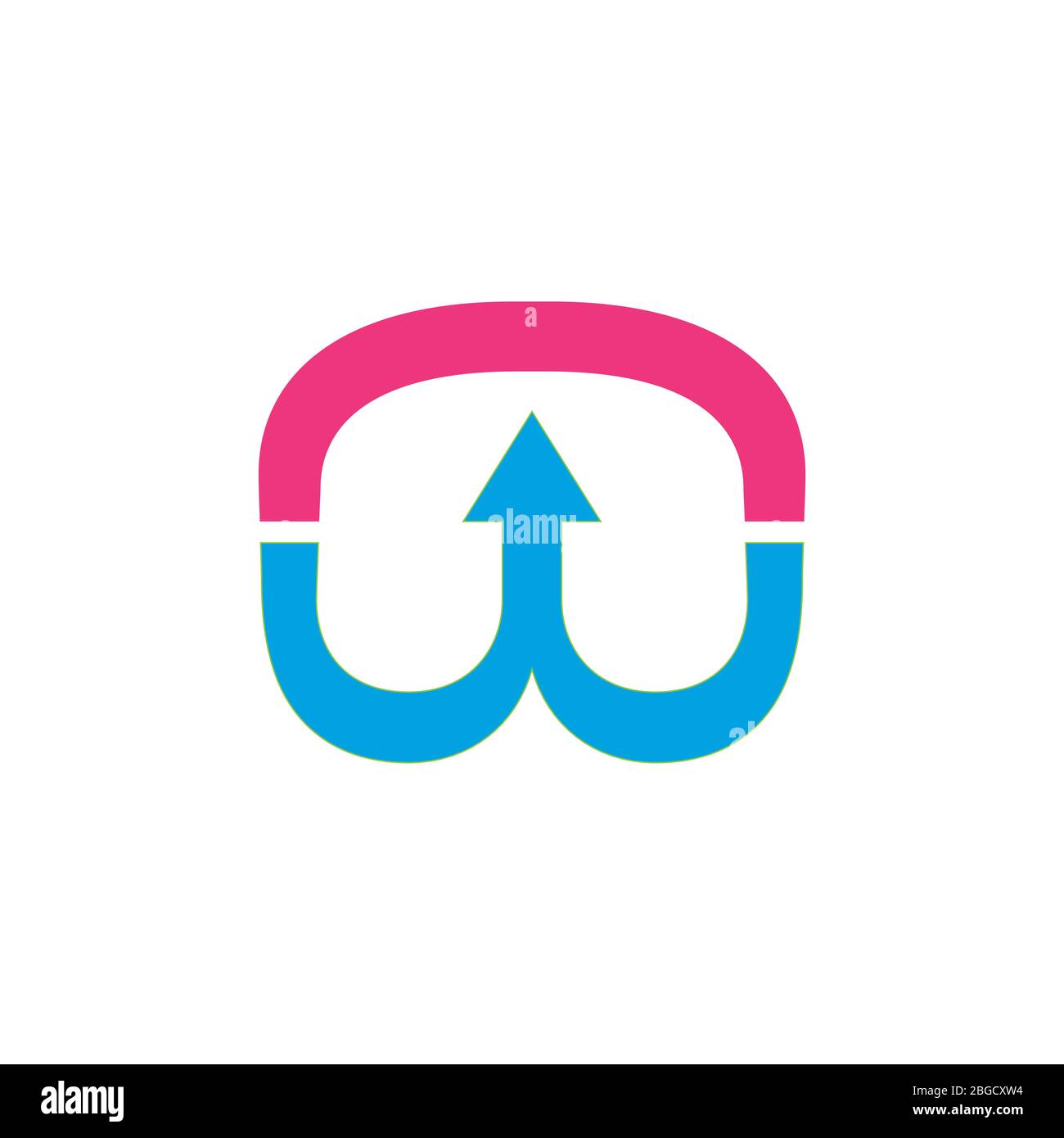 abstract letter w curves line arrow simple logo vector Stock Vector ...