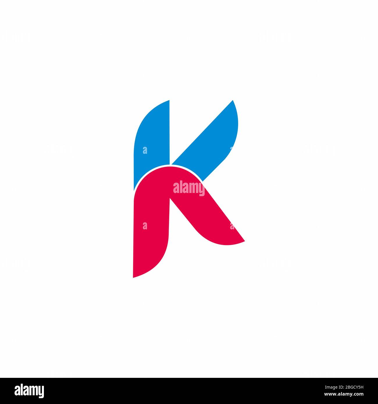 letter ak simple linked arrow geometric logo vector Stock Vector