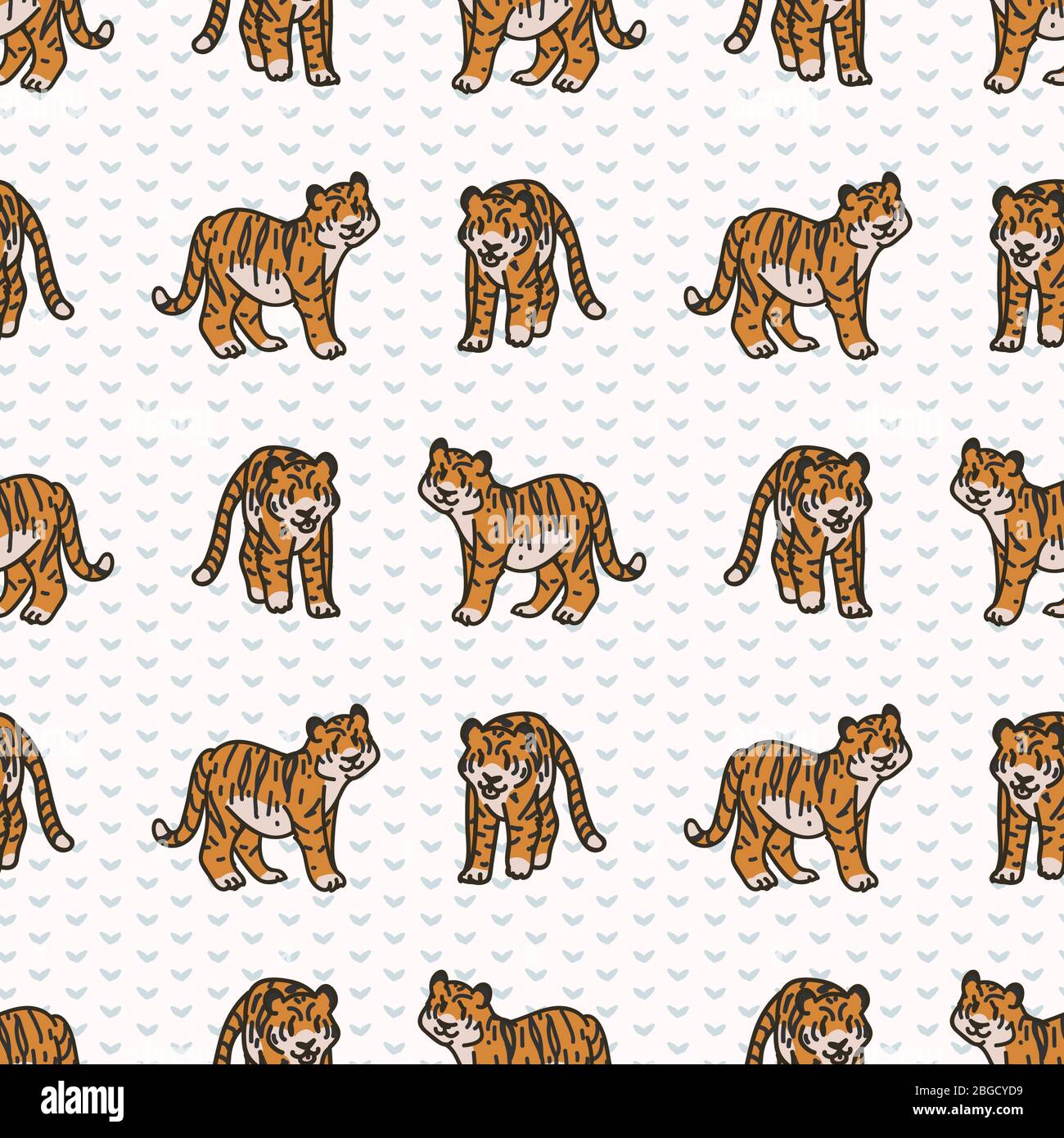 domestic cats with tiger stripes clipart