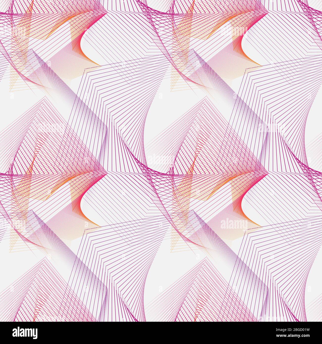 Abstract multicolored seamless pattern from spiral lines and dots. Stock Vector