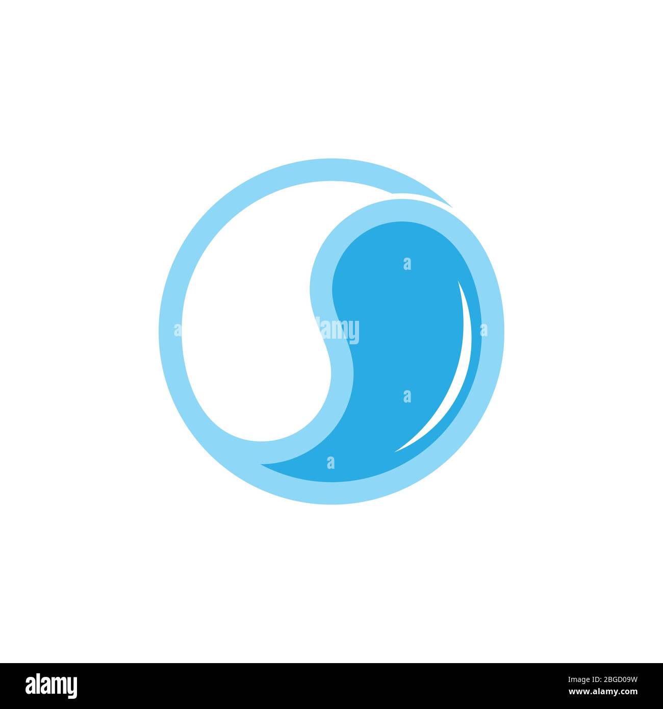 motion curves geometric blue water logo vector Stock Vector