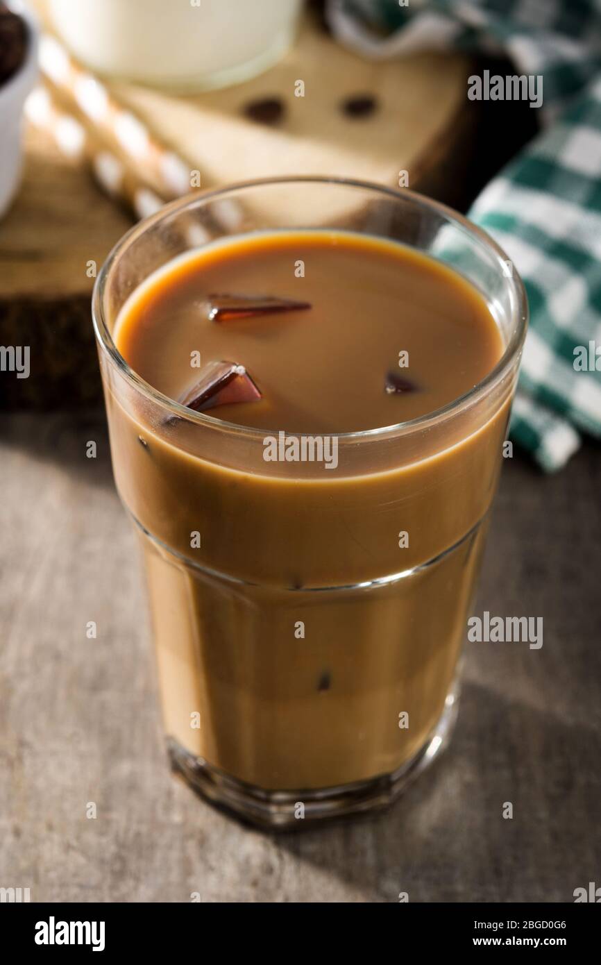 Fresh Cool Ice Coffee Cup with Mountain Background for Refreshment in a Hot  Day Stock Photo - Image of frozen, brown: 138085948