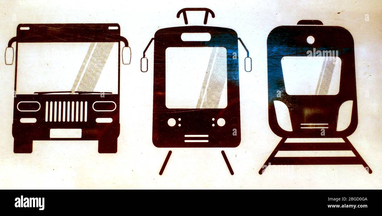 Bus train tram stop hi-res stock photography and images - Alamy