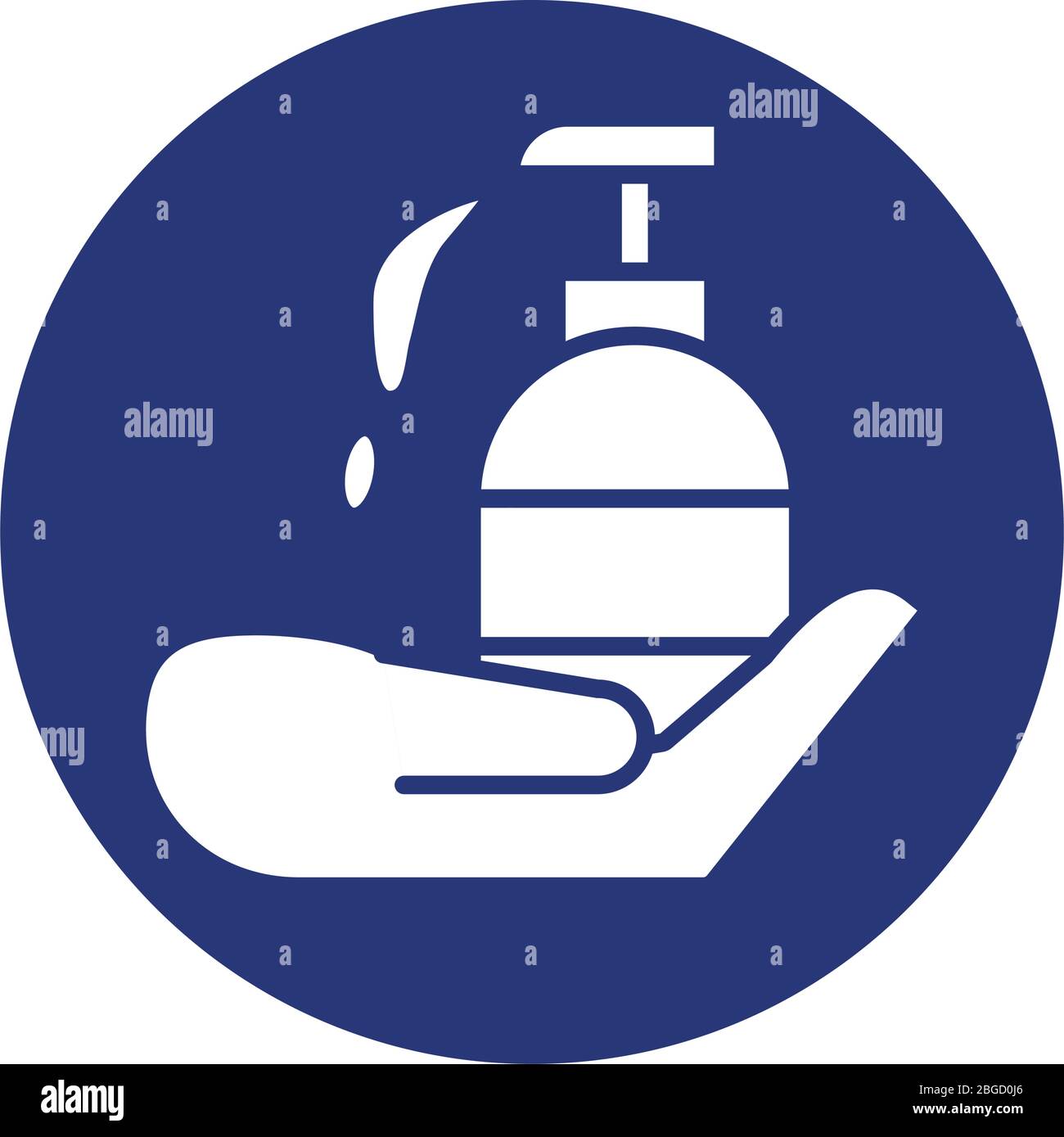 hand with antibacterial soap bottle fill icon Stock Vector Image & Art ...
