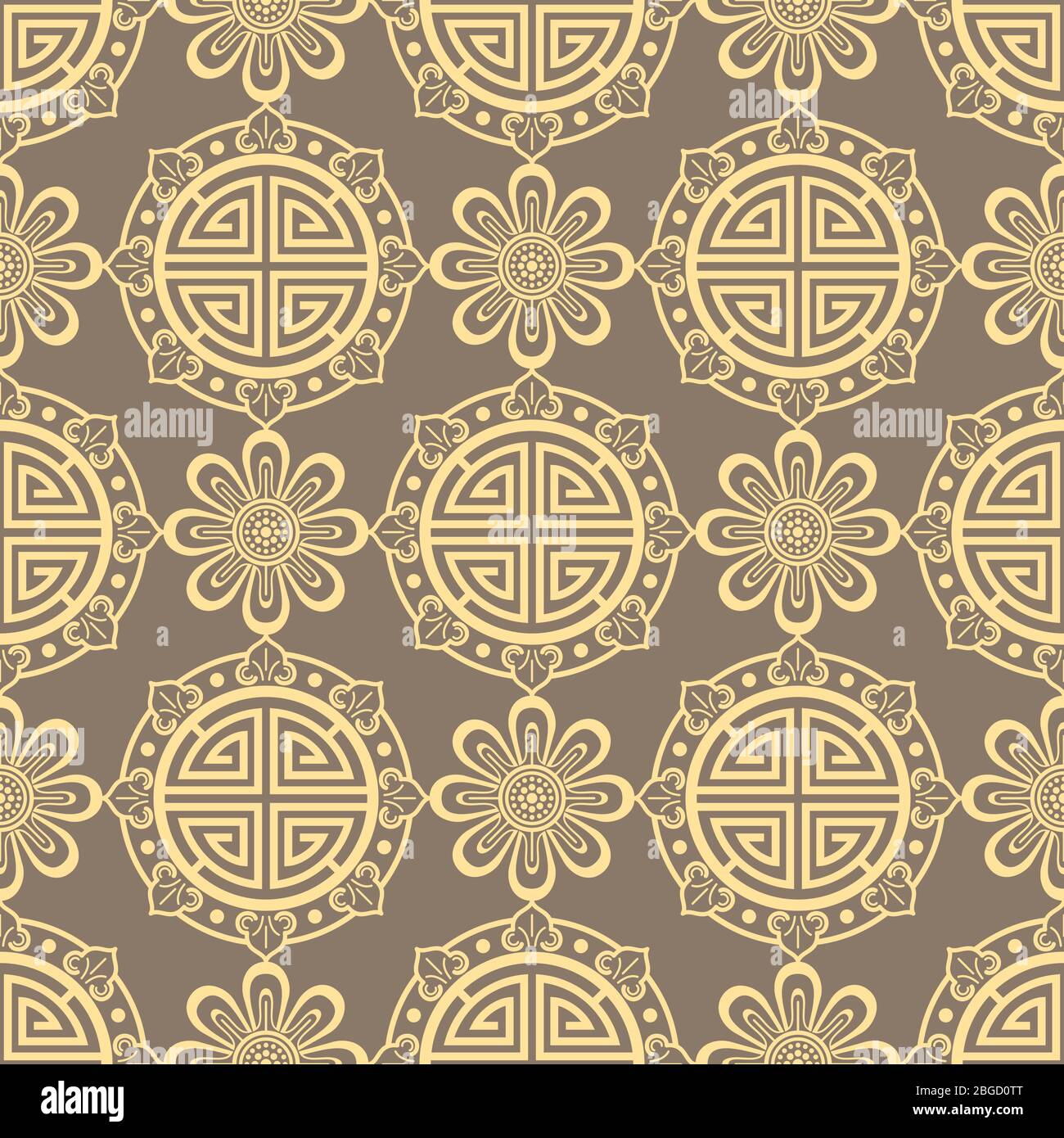 Oriental seamless pattern - korean, japanese or chinese traditional