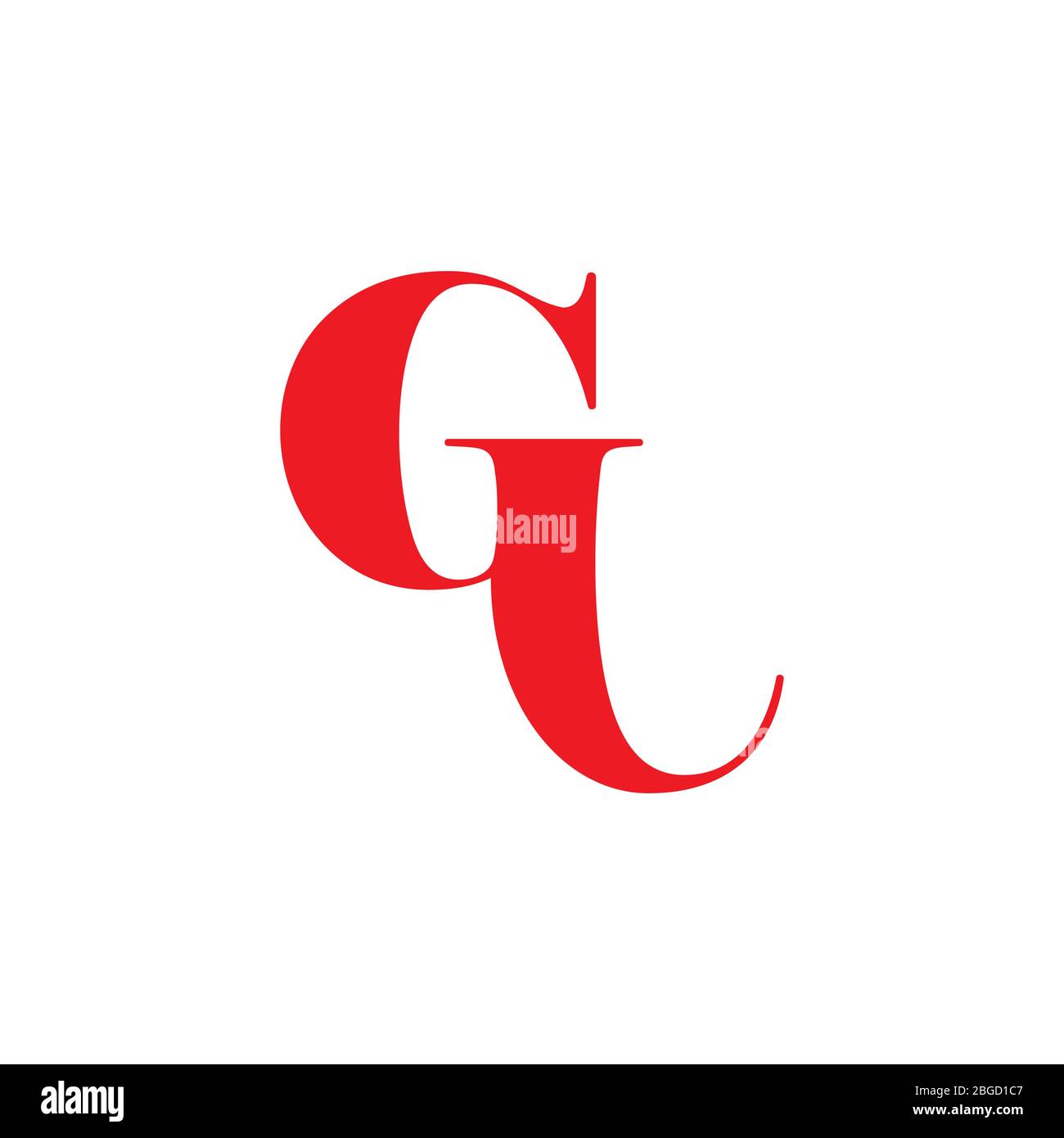 letter qg simple logo vector Stock Vector