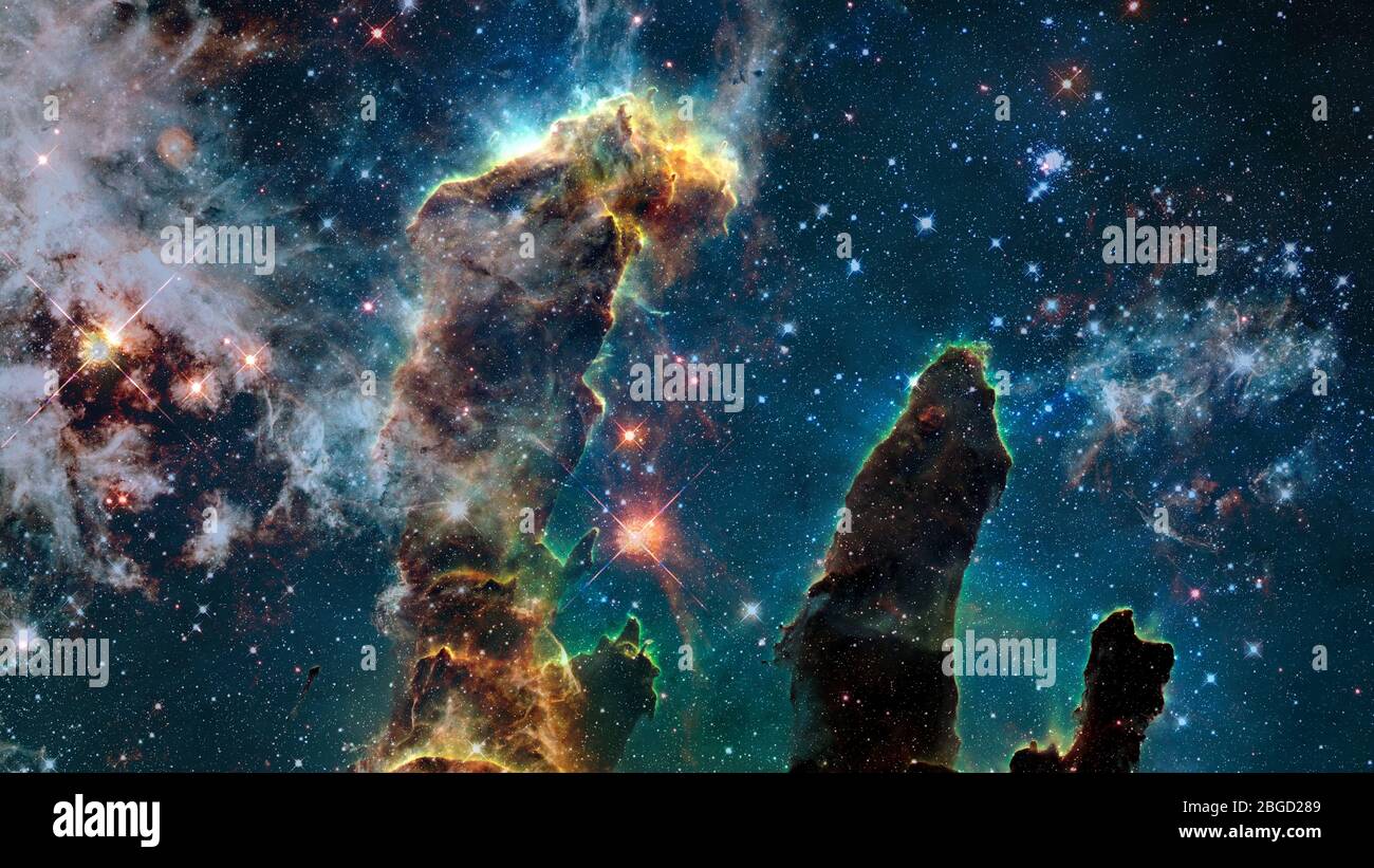 The Pillars of Creation. The Eagle Nebula. Elements of this image furnished by NASA Stock Photo