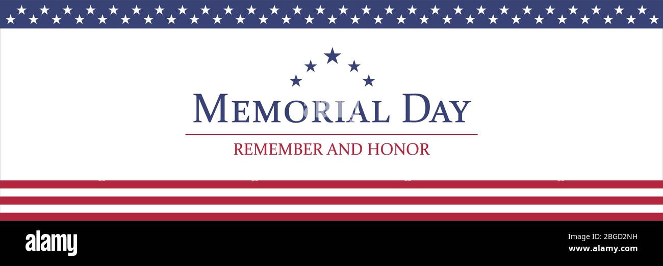 Memorial Day background vector illustration. Remember and honor concept ...