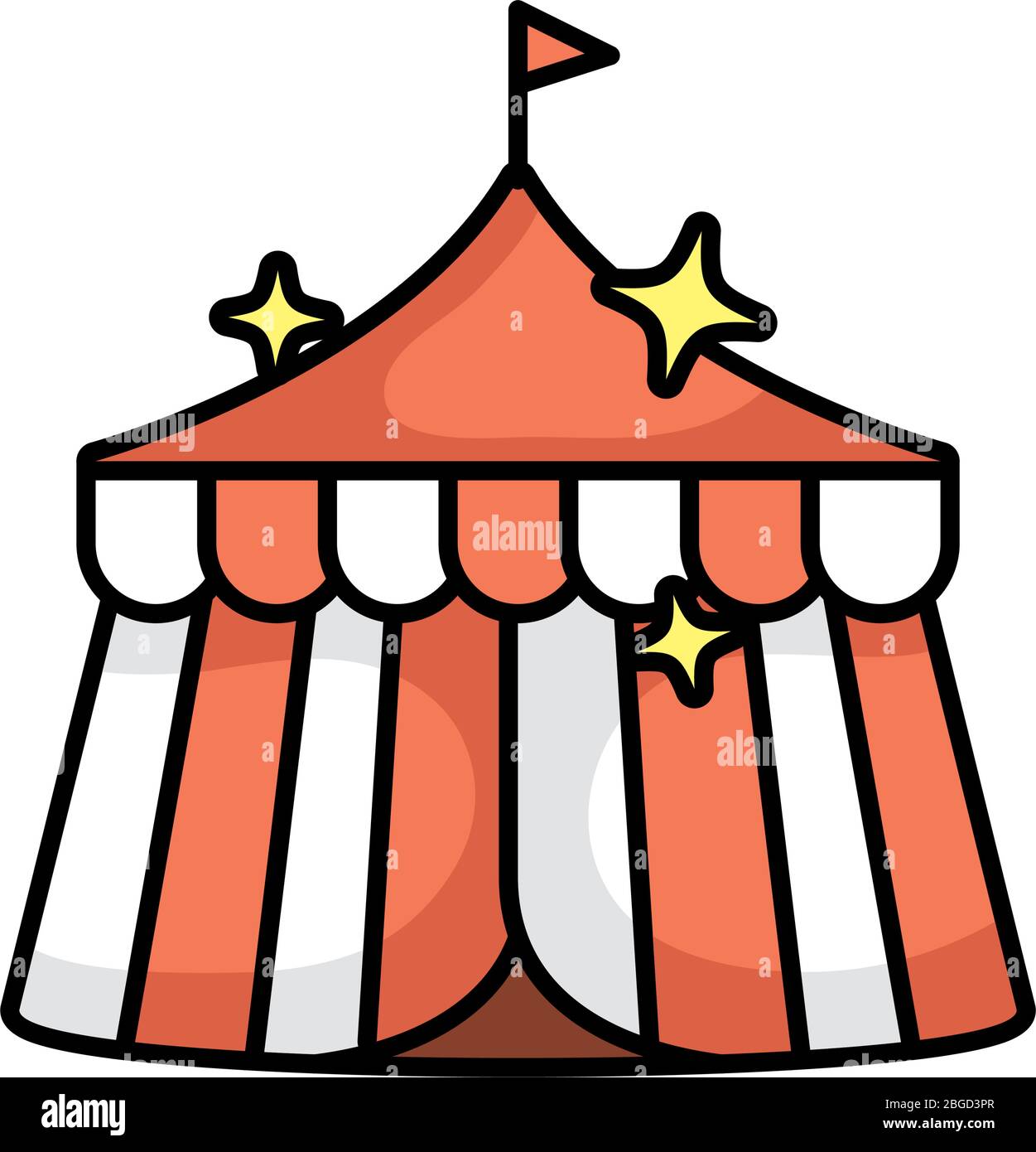 tent magic sorcery isolated icon Stock Vector