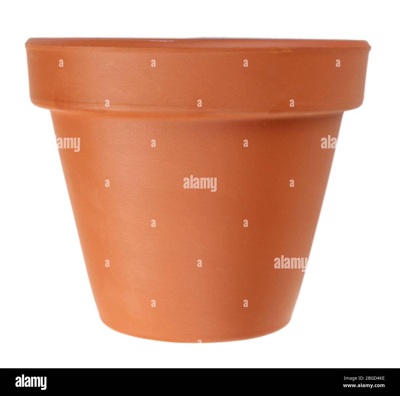 Clay flower pot, isolated on white Stock Photo Alamy
