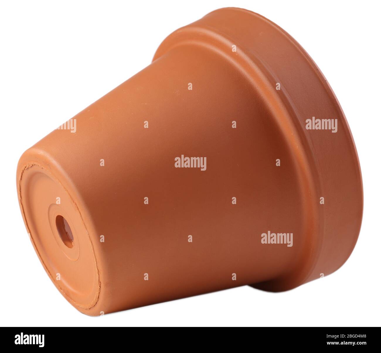 Clay flower pot, isolated on white Stock Photo Alamy