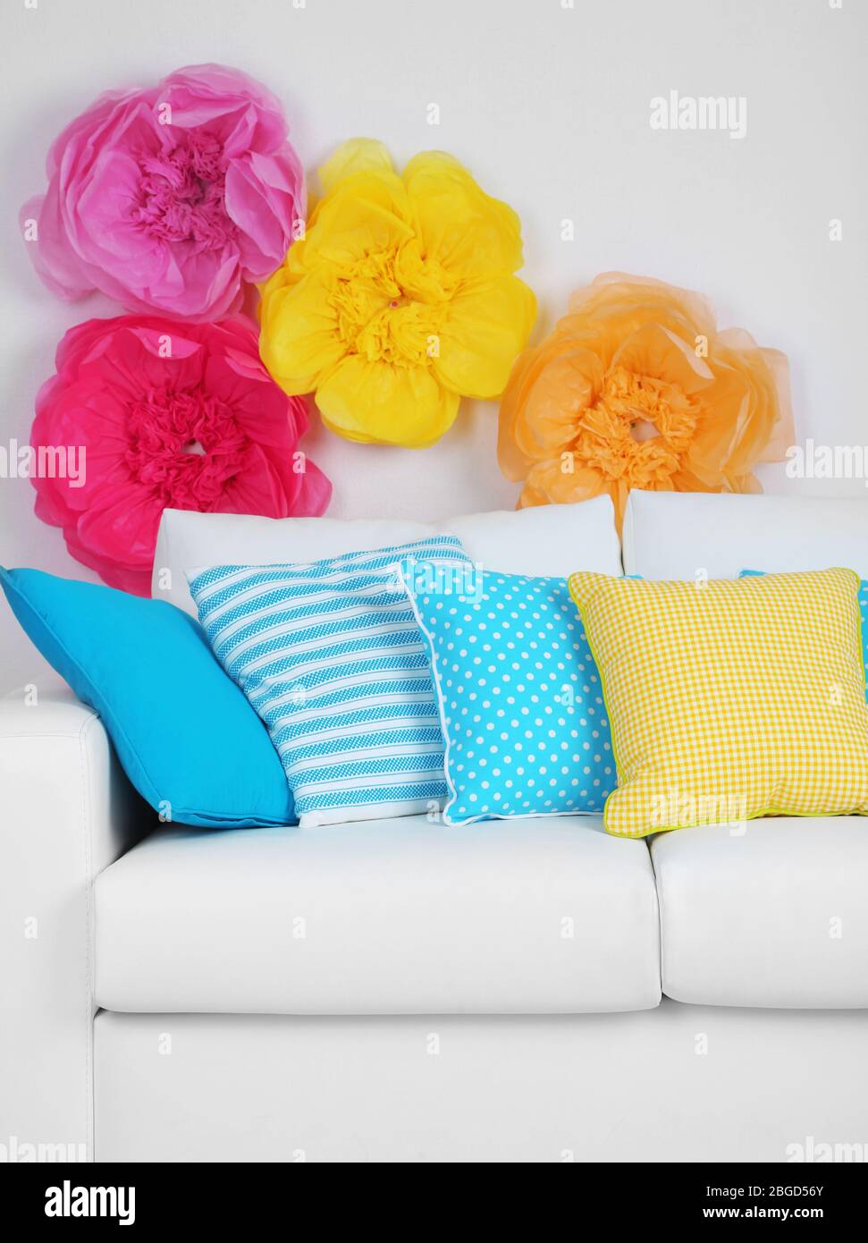 bright colored pillows