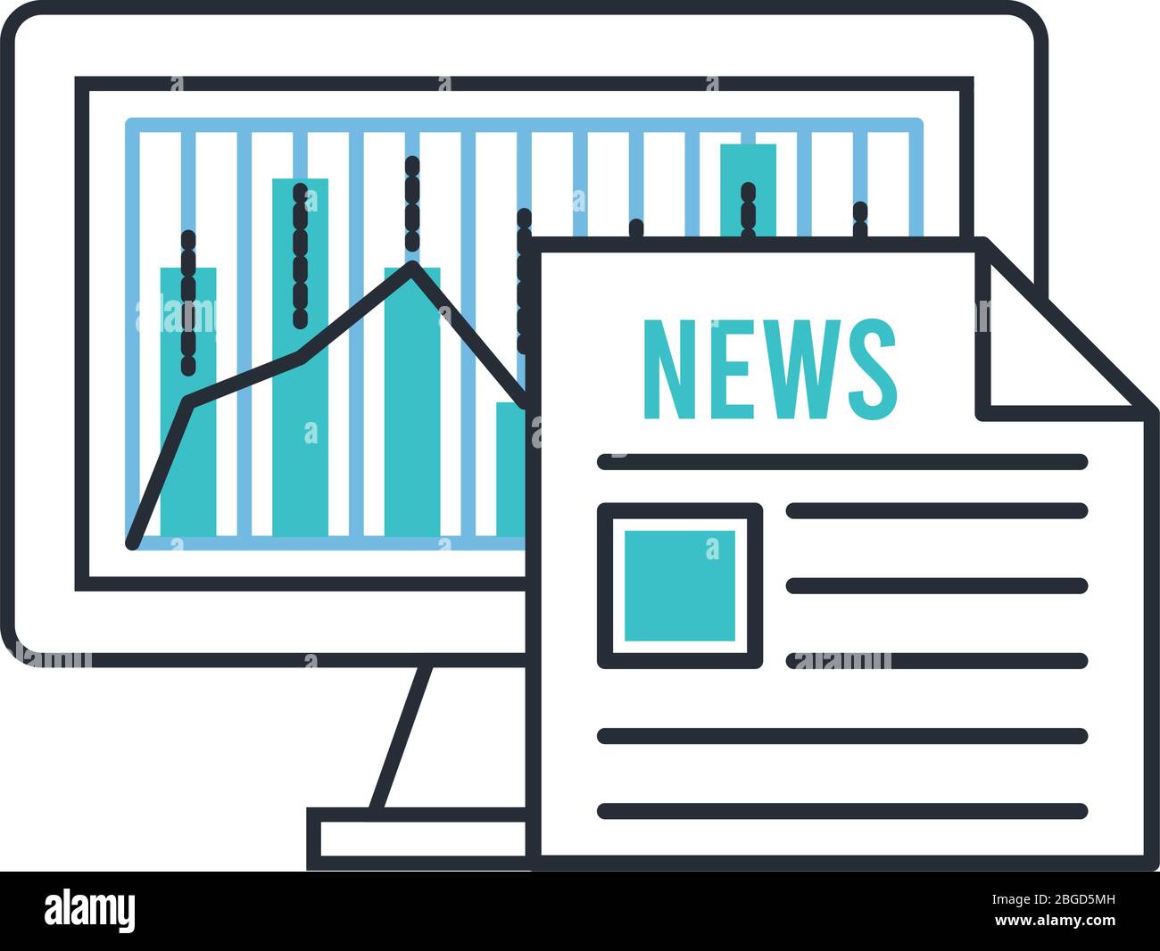 news paper with desktop monitor Stock Vector Image & Art Alamy